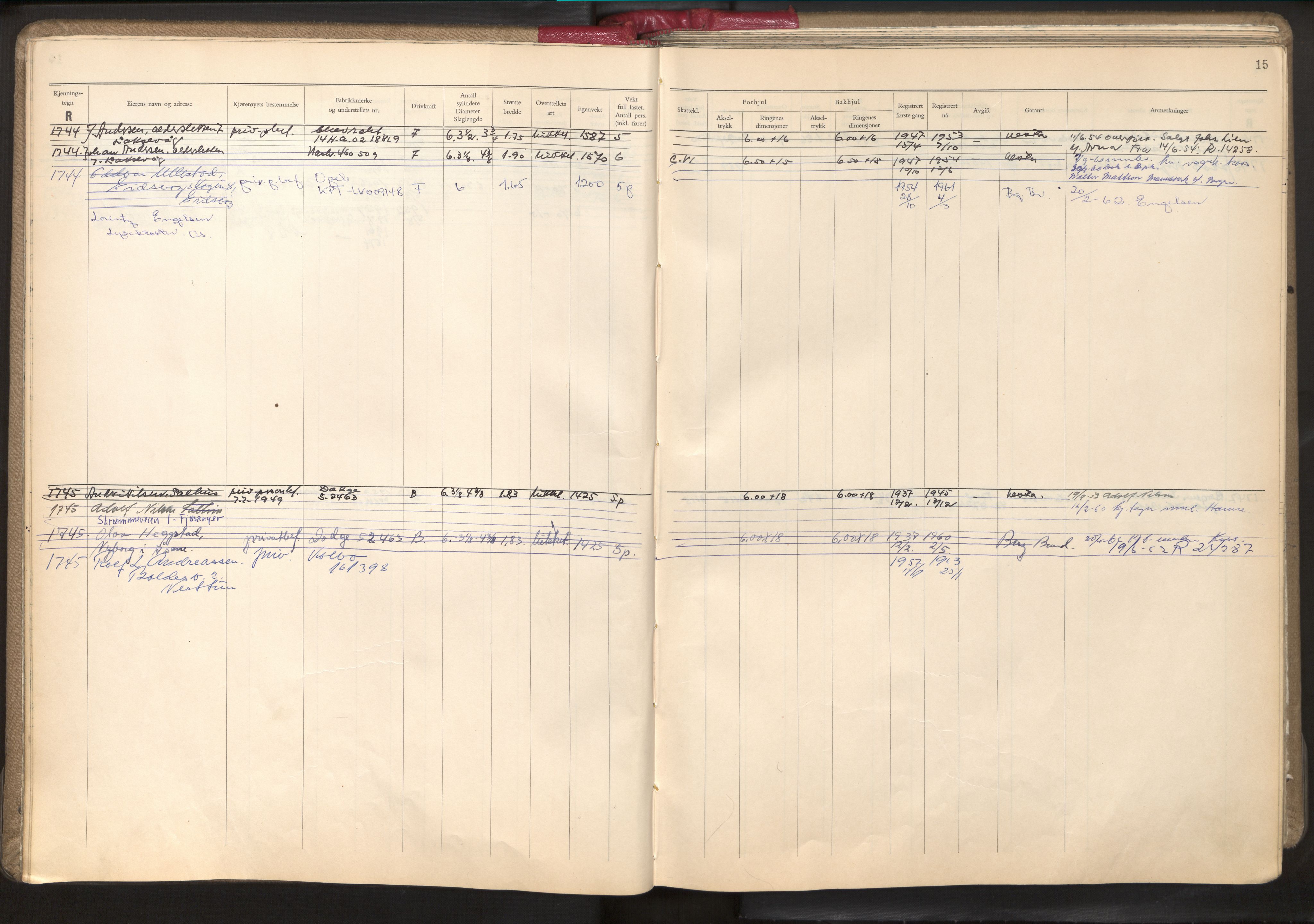 Statens vegvesen, Hordaland vegkontor, AV/SAB-A-5201/2/O/Oa/L0006: Bil - R1716-2222, 1915-1970