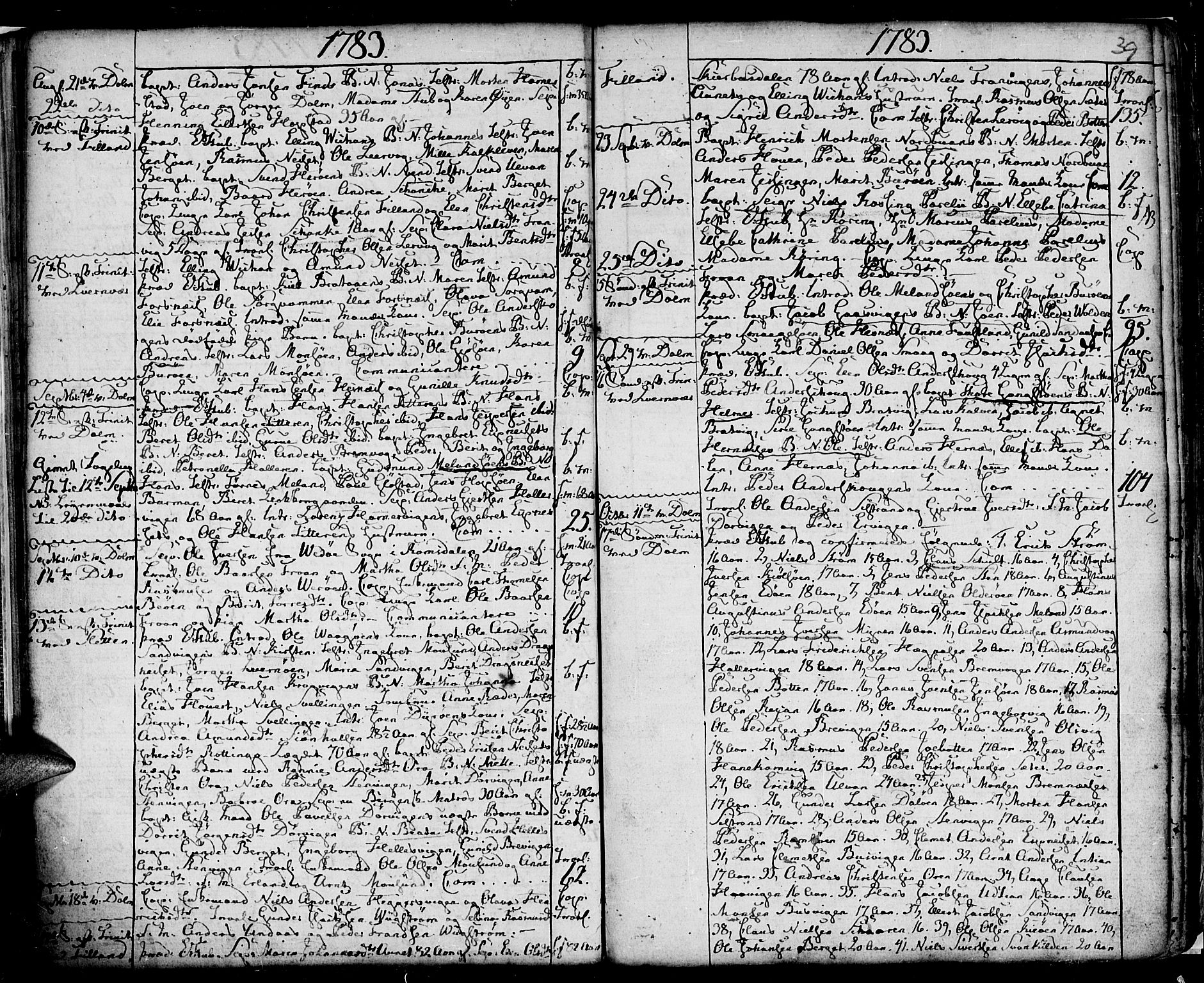 Ministerialprotokoller, klokkerbøker og fødselsregistre - Sør-Trøndelag, SAT/A-1456/634/L0526: Parish register (official) no. 634A02, 1775-1818, p. 39