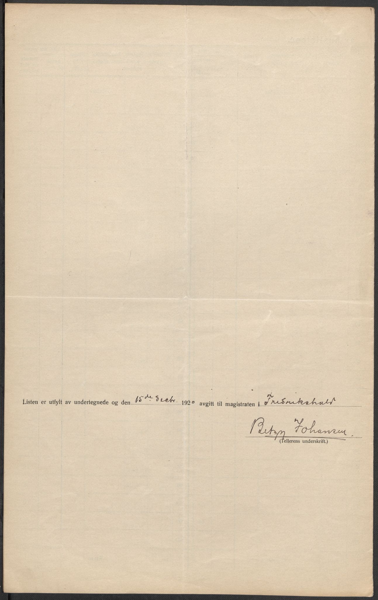 SAO, 1920 census for Fredrikshald, 1920, p. 53