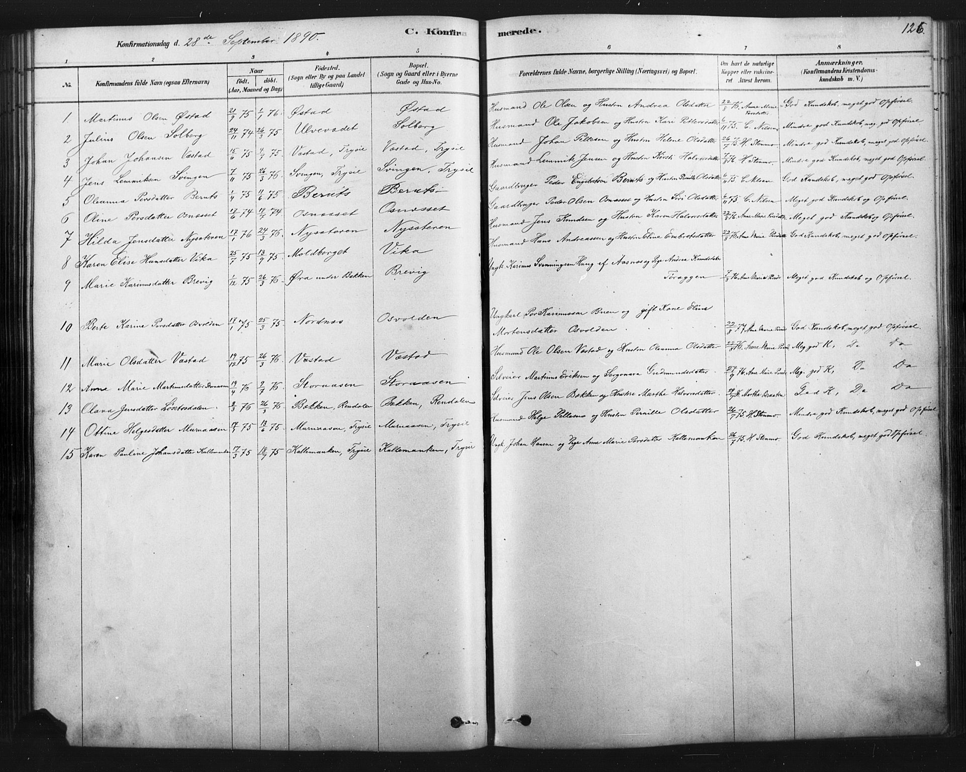 Åmot prestekontor, Hedmark, AV/SAH-PREST-056/H/Ha/Haa/L0012: Parish register (official) no. 12, 1878-1901, p. 126