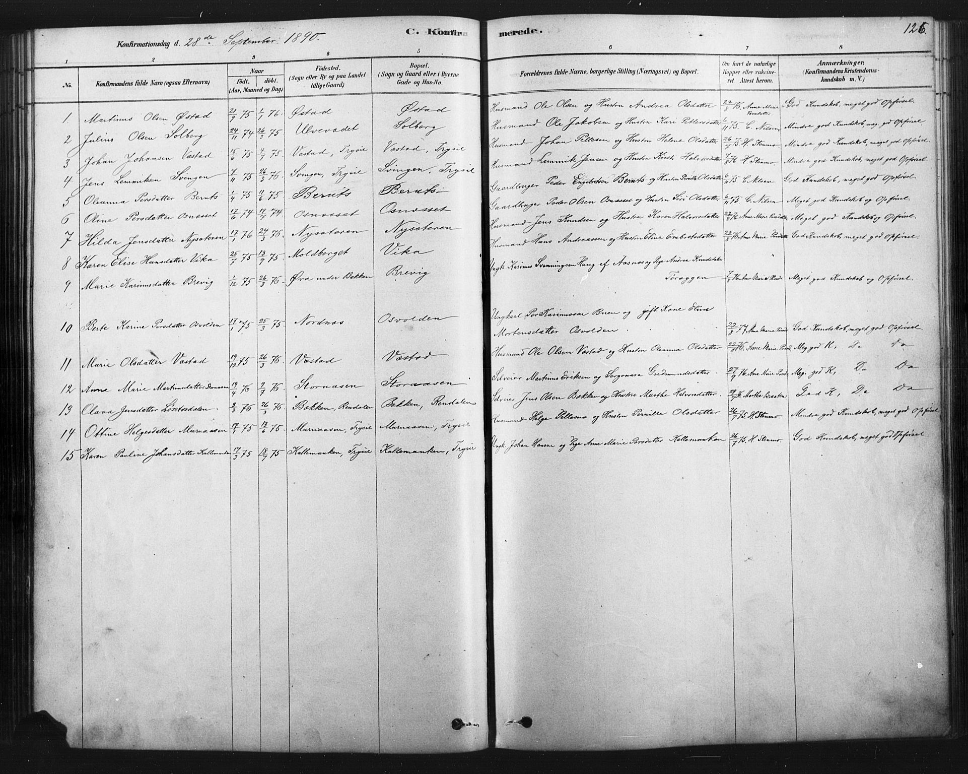 Åmot prestekontor, Hedmark, SAH/PREST-056/H/Ha/Haa/L0012: Parish register (official) no. 12, 1878-1901, p. 126