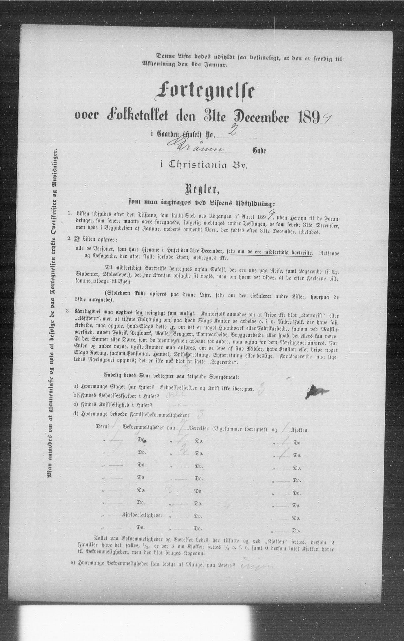 OBA, Municipal Census 1899 for Kristiania, 1899, p. 4341