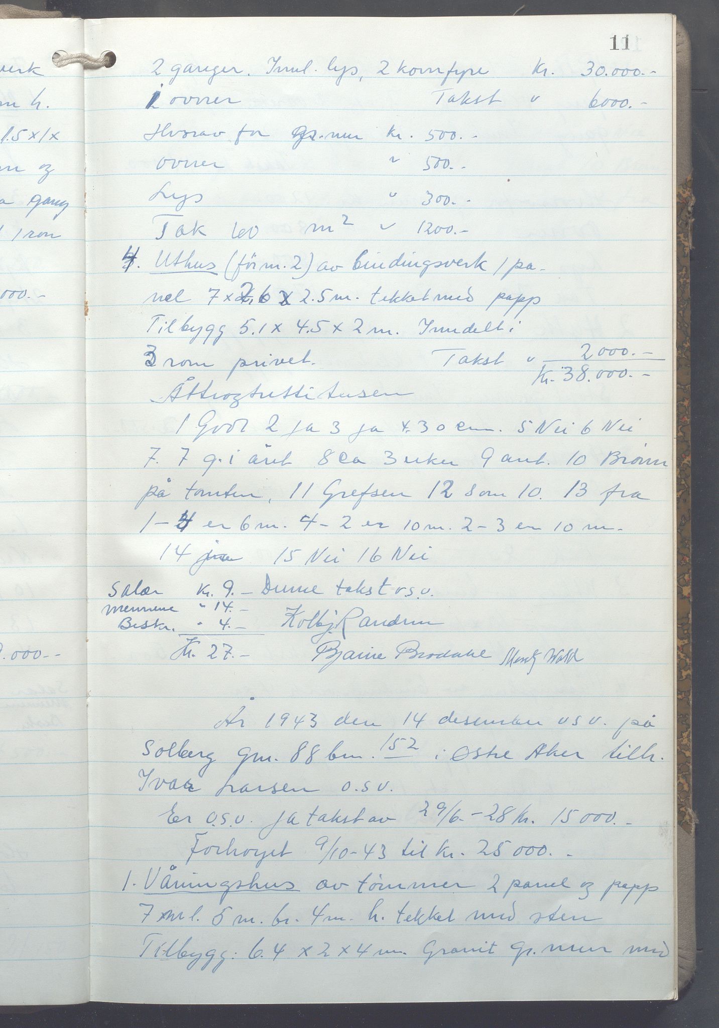 Lensmennene i Aker, OBA/A-10133/F/Fc/L0035: Branntakstprotokoll, 1943-1946, p. 11