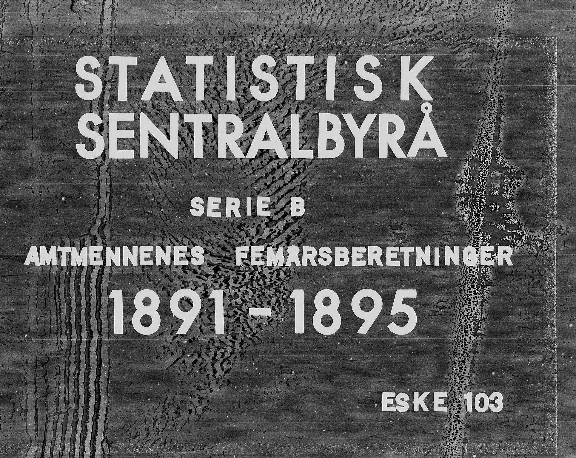 Statistisk sentralbyrå, Næringsøkonomiske emner, Generelt - Amtmennenes femårsberetninger, AV/RA-S-2233/F/Fa/L0103: --, 1901-1905, p. 1