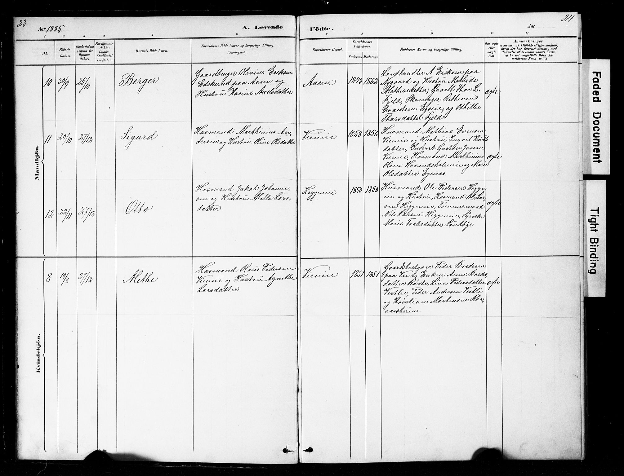 Nes prestekontor, Hedmark, AV/SAH-PREST-020/L/La/L0016: Parish register (copy) no. 16, 1883-1900, p. 23-24