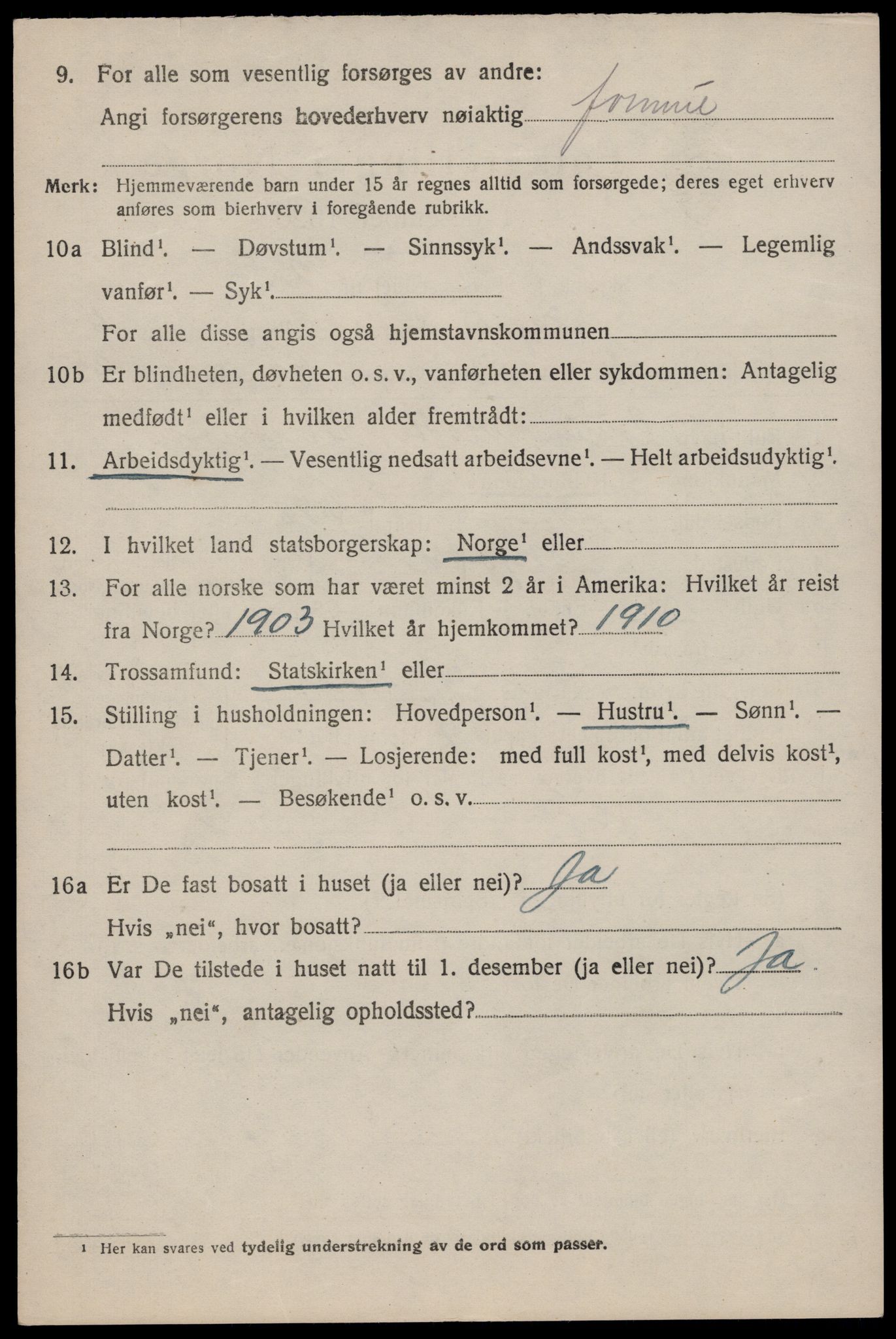 SAST, 1920 census for Skjold, 1920, p. 3687