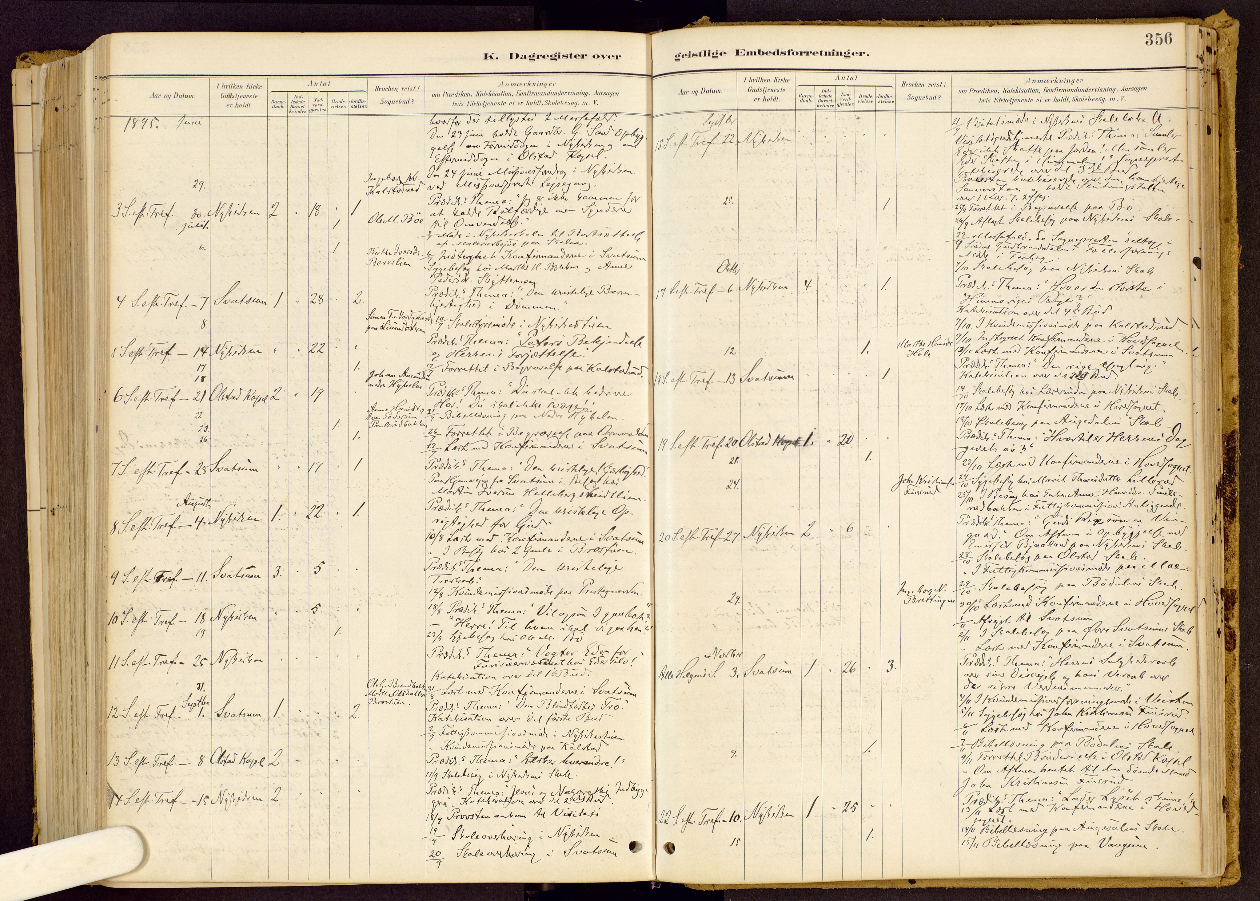 Vestre Gausdal prestekontor, SAH/PREST-094/H/Ha/Haa/L0001: Parish register (official) no. 1, 1887-1914, p. 356