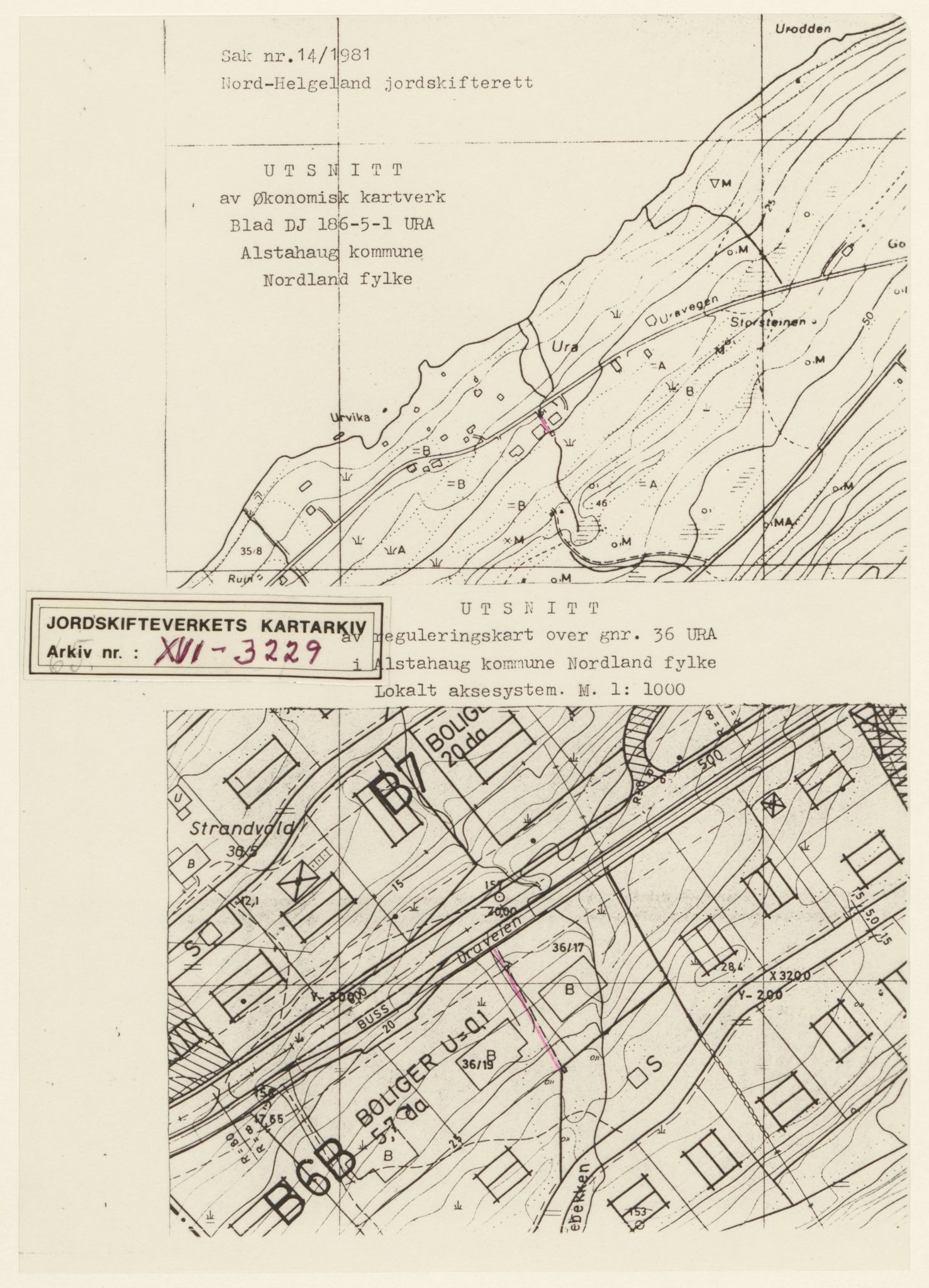 Jordskifteverkets kartarkiv, AV/RA-S-3929/T, 1859-1988, p. 4216