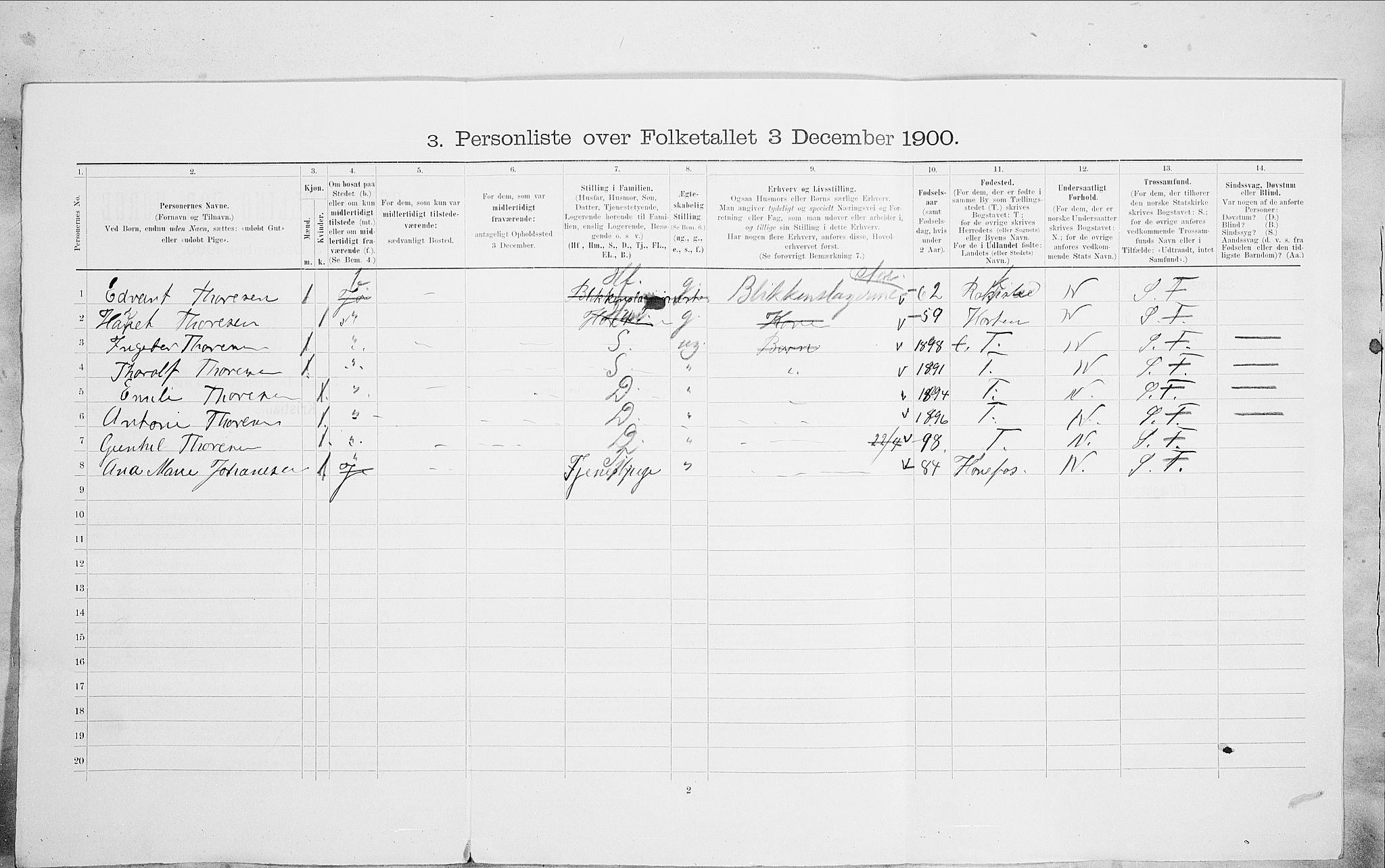 SAO, 1900 census for Kristiania, 1900, p. 94517