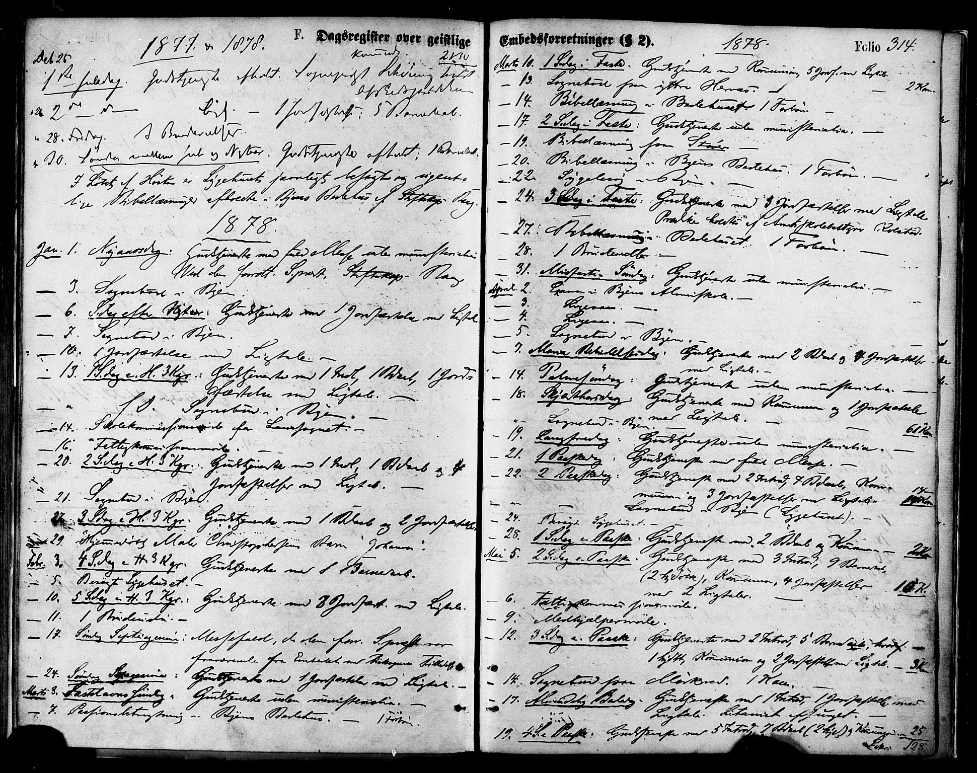 Ministerialprotokoller, klokkerbøker og fødselsregistre - Nordland, SAT/A-1459/801/L0009: Parish register (official) no. 801A09, 1876-1883, p. 314