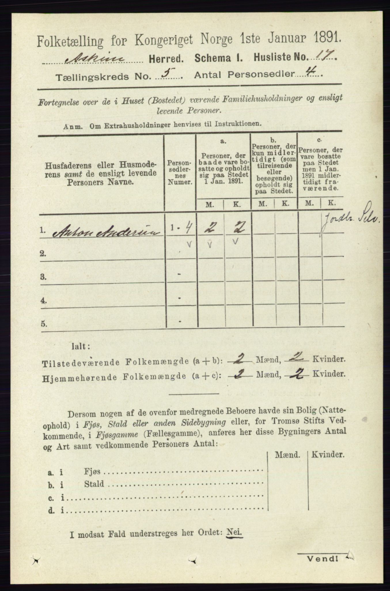 RA, 1891 census for 0124 Askim, 1891, p. 590