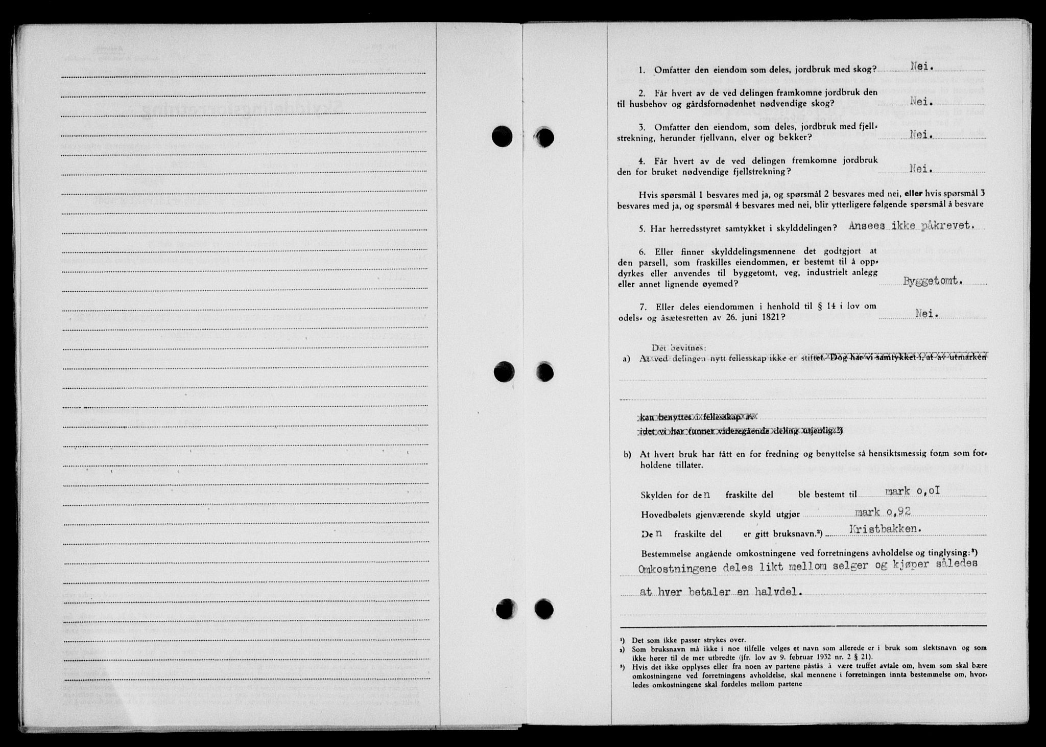 Lofoten sorenskriveri, SAT/A-0017/1/2/2C/L0021a: Mortgage book no. 21a, 1949-1949, Diary no: : 2322/1949