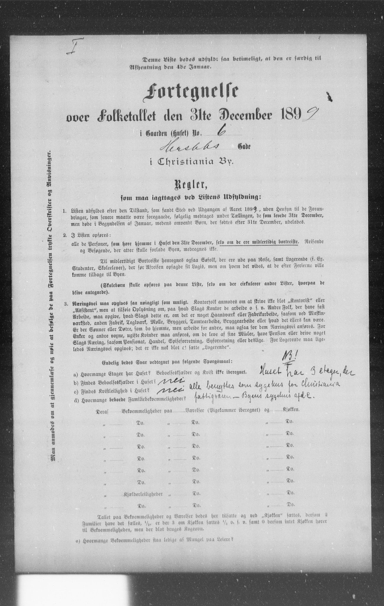 OBA, Municipal Census 1899 for Kristiania, 1899, p. 5162