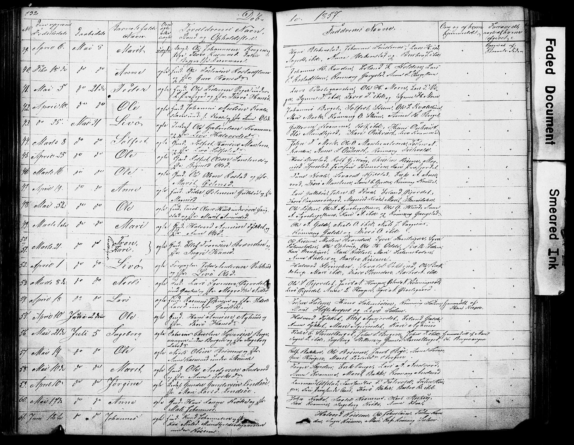 Lom prestekontor, AV/SAH-PREST-070/L/L0012: Parish register (copy) no. 12, 1845-1873, p. 132-133