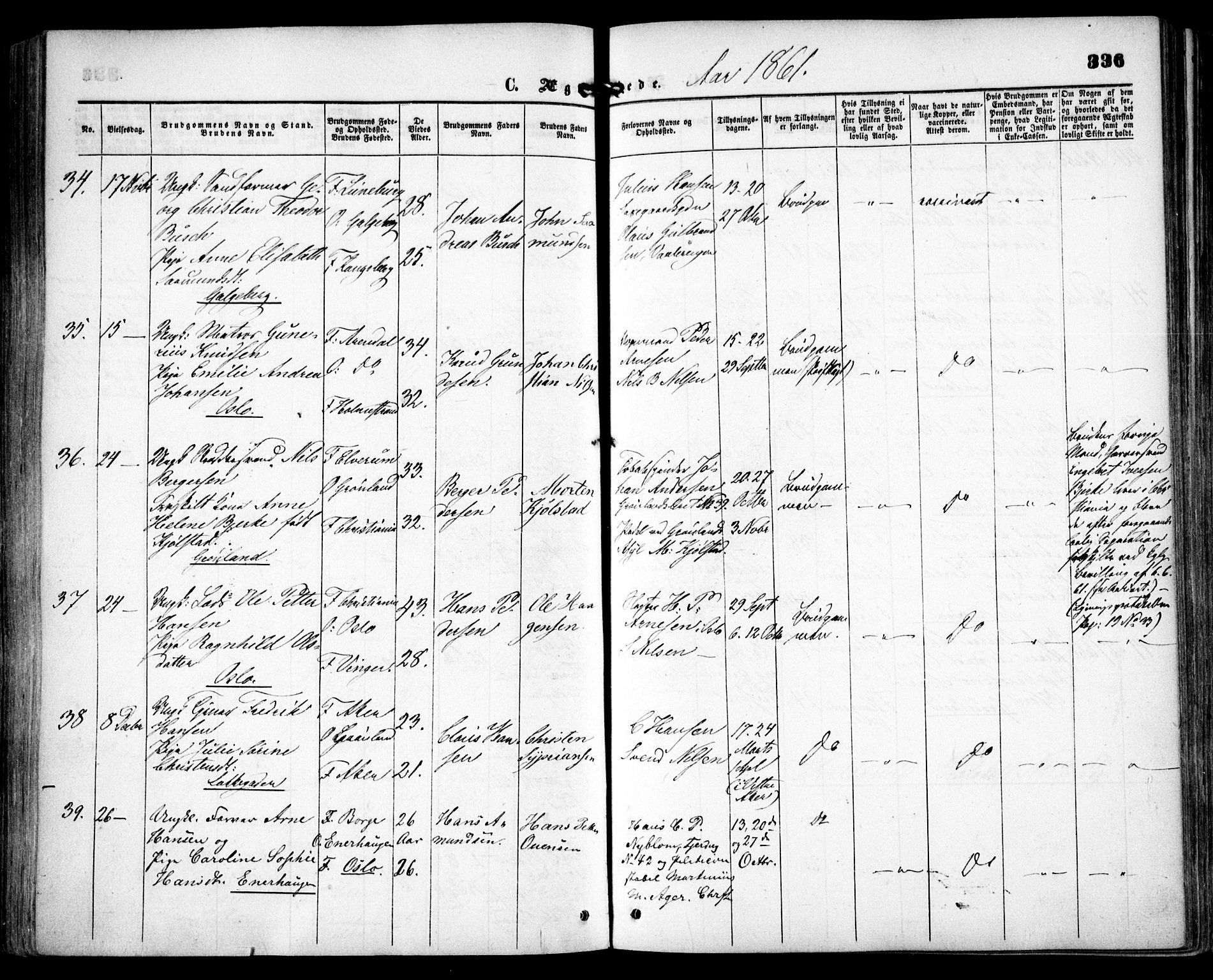 Grønland prestekontor Kirkebøker, SAO/A-10848/F/Fa/L0001: Parish register (official) no. 1, 1859-1861, p. 336