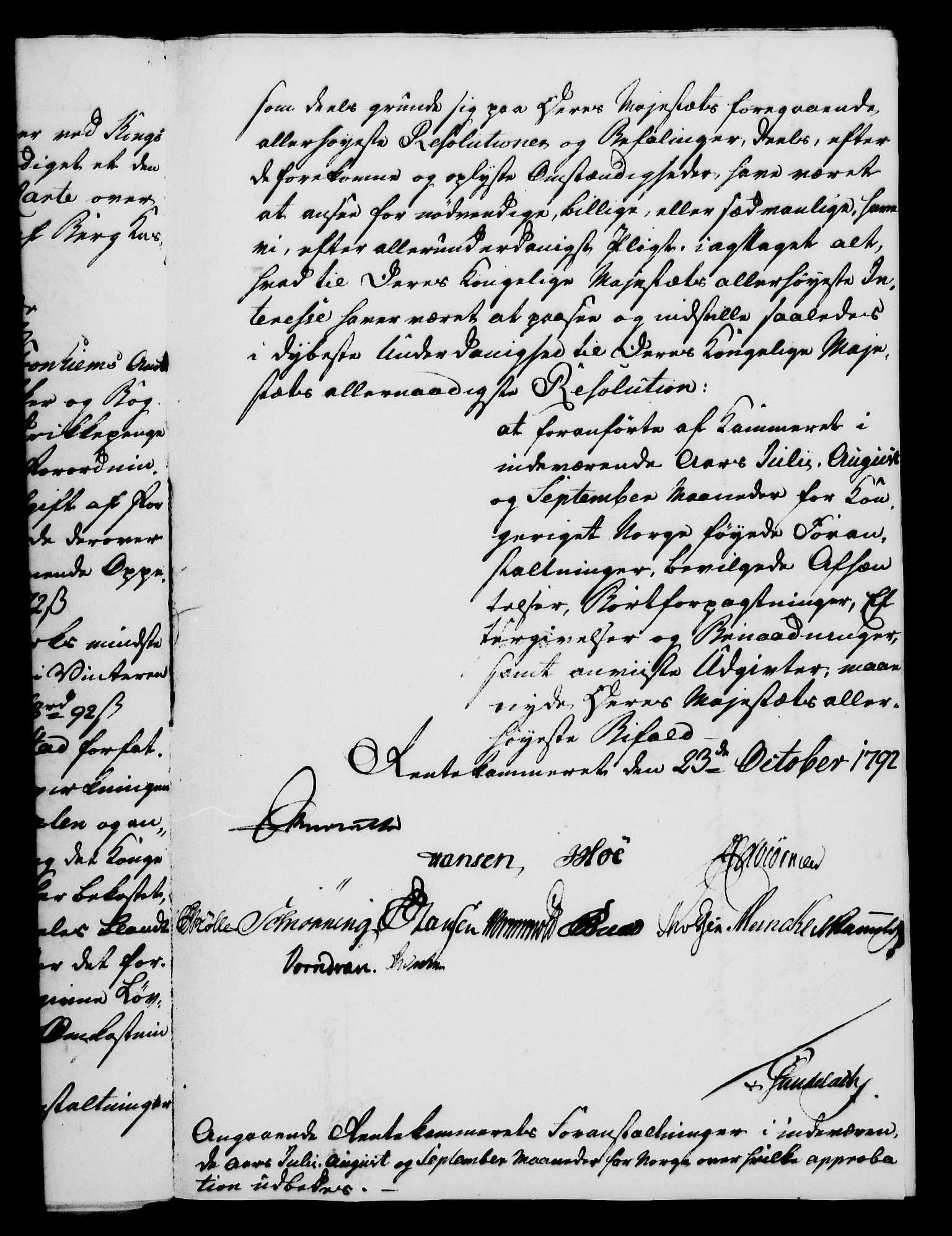 Rentekammeret, Kammerkanselliet, AV/RA-EA-3111/G/Gf/Gfa/L0074: Norsk relasjons- og resolusjonsprotokoll (merket RK 52.74), 1792, p. 409
