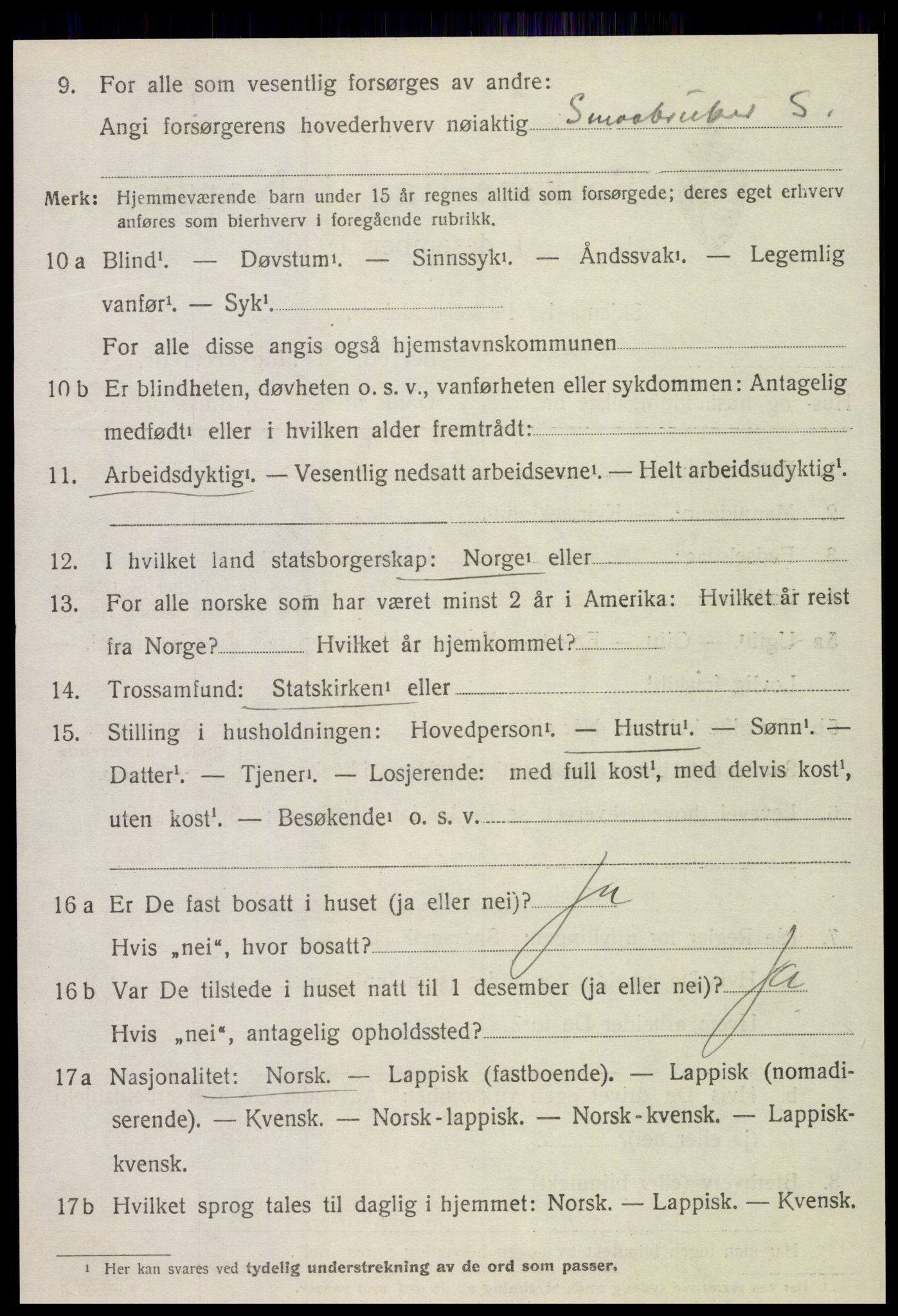 SAT, 1920 census for Beitstad, 1920, p. 2386