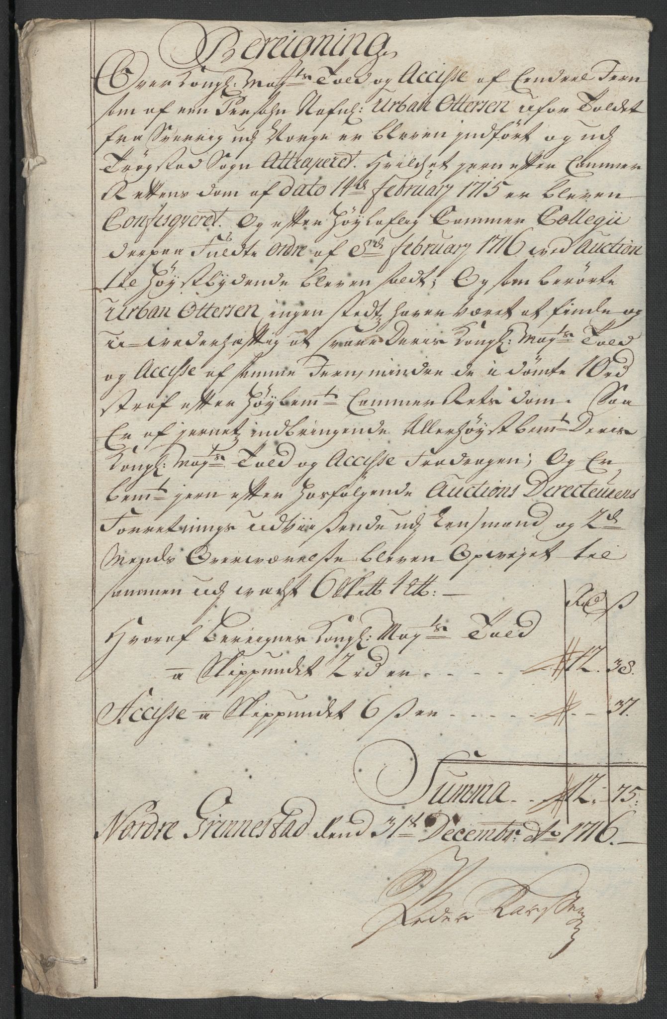 Rentekammeret inntil 1814, Reviderte regnskaper, Fogderegnskap, RA/EA-4092/R07/L0312: Fogderegnskap Rakkestad, Heggen og Frøland, 1716, p. 3