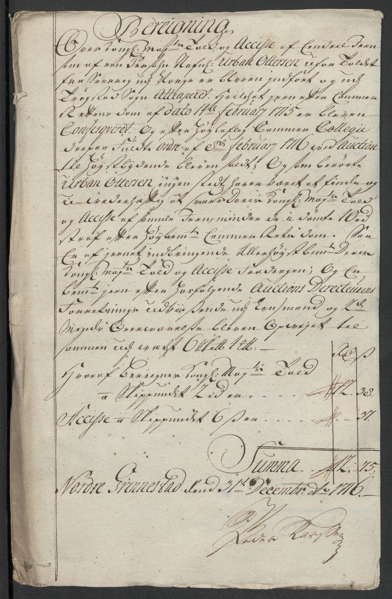 Rentekammeret inntil 1814, Reviderte regnskaper, Fogderegnskap, AV/RA-EA-4092/R07/L0312: Fogderegnskap Rakkestad, Heggen og Frøland, 1716, p. 3