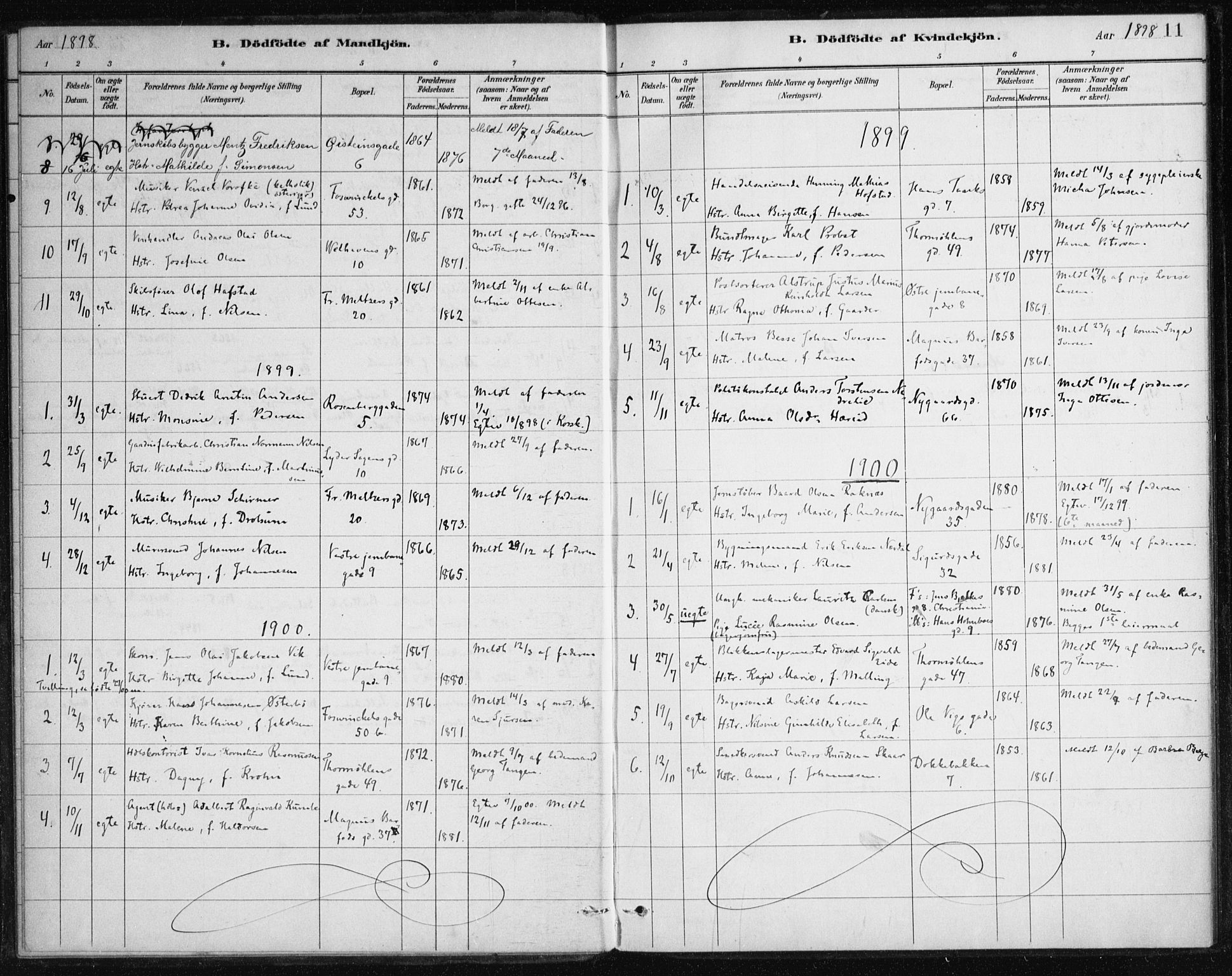 Johanneskirken sokneprestembete, SAB/A-76001/H/Haa/L0007: Parish register (official) no. B 1, 1885-1915, p. 11