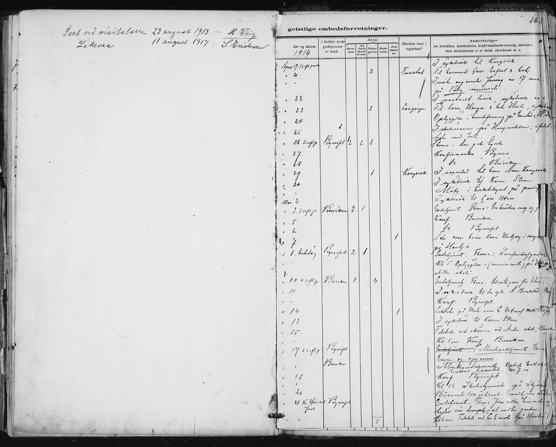 Ministerialprotokoller, klokkerbøker og fødselsregistre - Sør-Trøndelag, SAT/A-1456/612/L0381: Parish register (official) no. 612A13, 1907-1923, p. 268