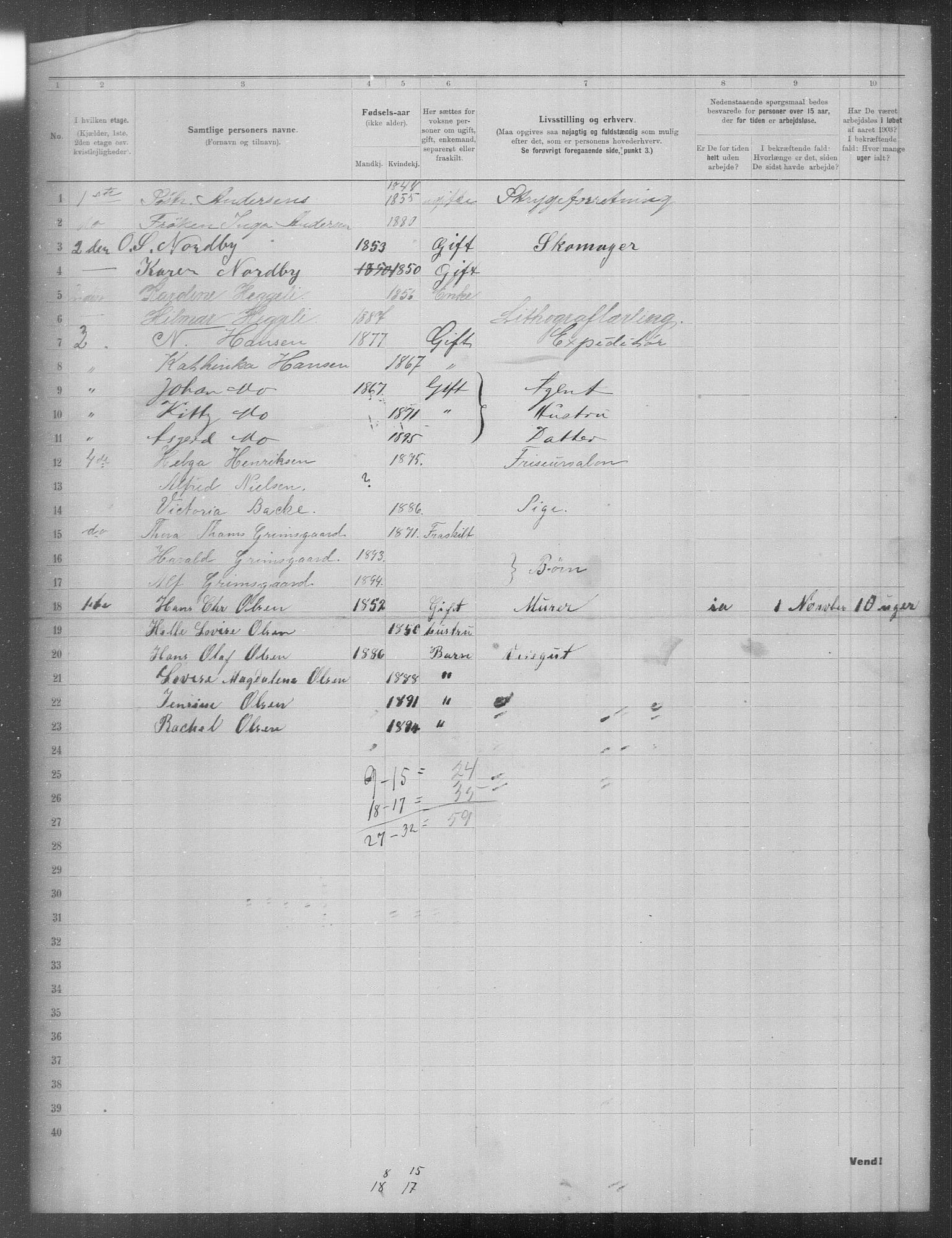 OBA, Municipal Census 1903 for Kristiania, 1903, p. 12720