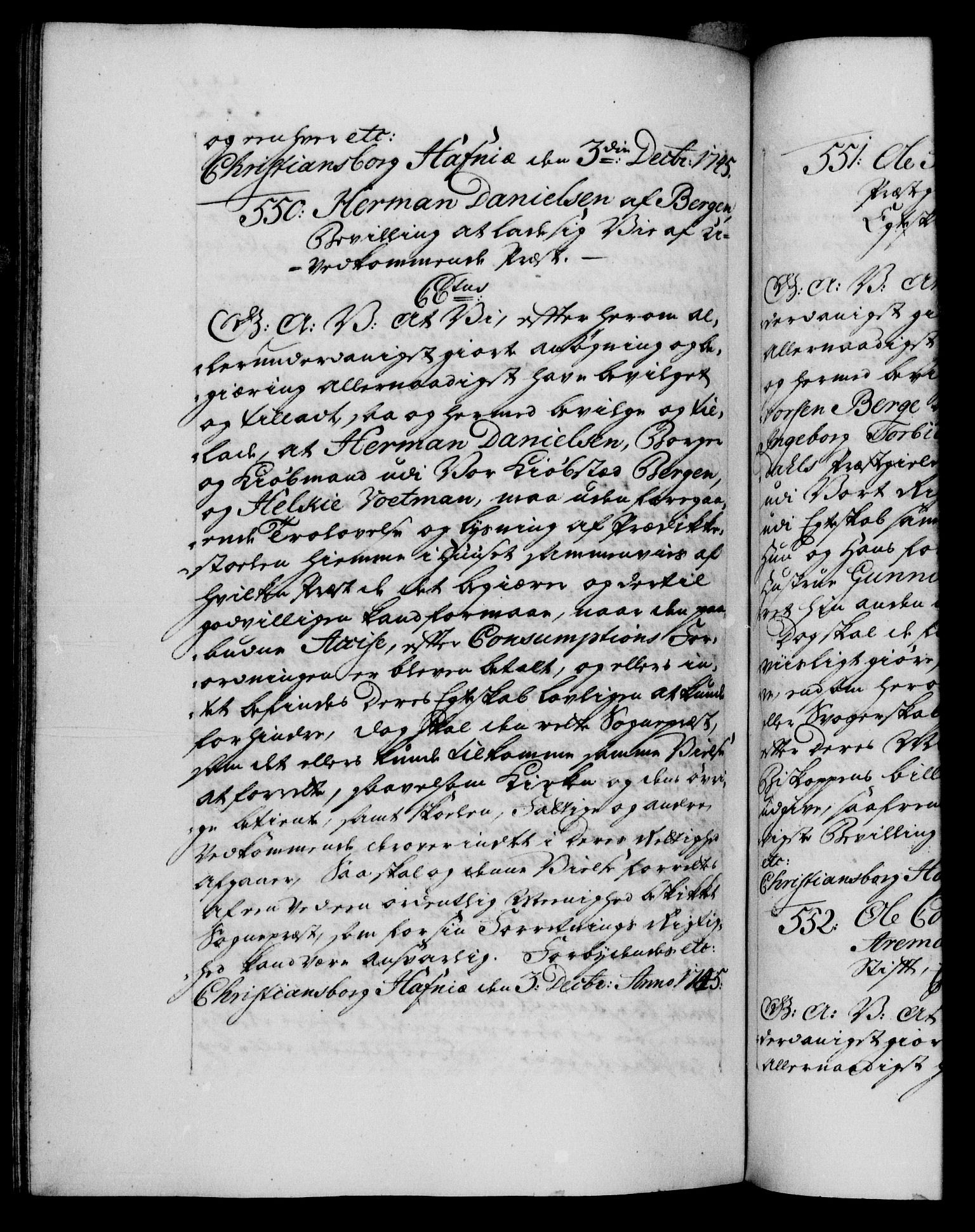 Danske Kanselli 1572-1799, AV/RA-EA-3023/F/Fc/Fca/Fcaa/L0034: Norske registre, 1745-1746, p. 332b