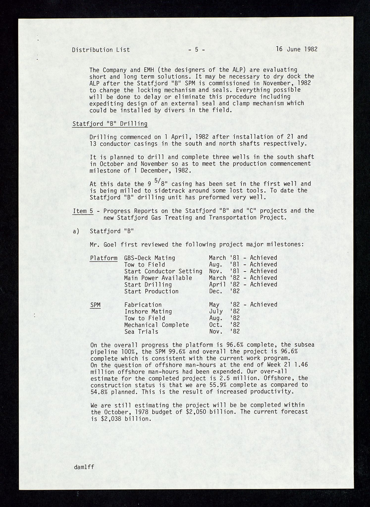 Pa 1578 - Mobil Exploration Norway Incorporated, AV/SAST-A-102024/4/D/Da/L0168: Sak og korrespondanse og styremøter, 1973-1986, p. 151