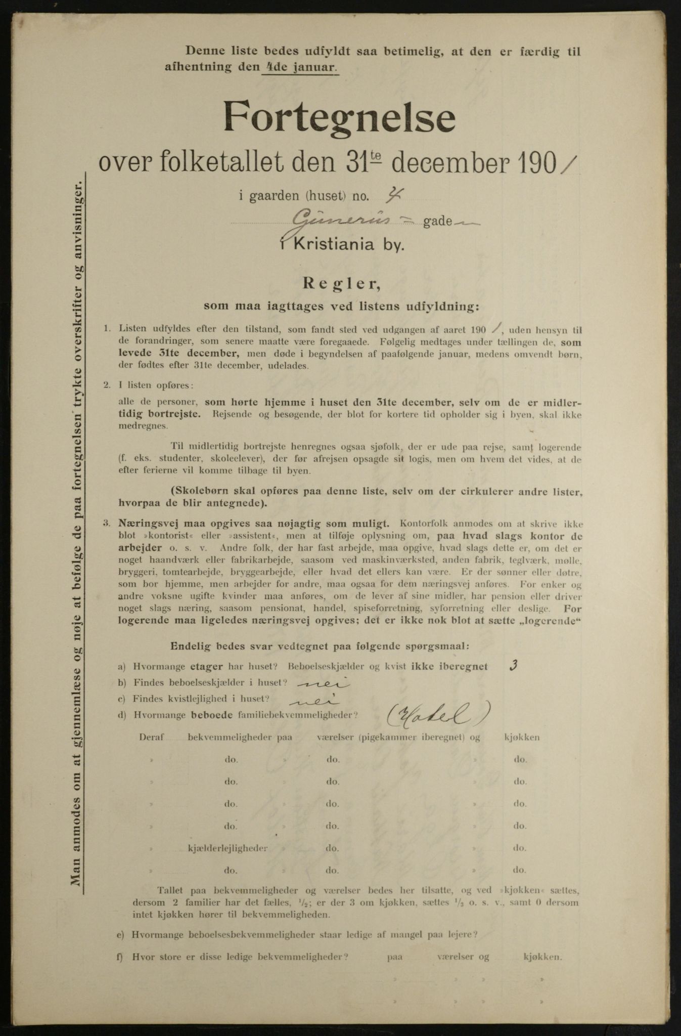 OBA, Municipal Census 1901 for Kristiania, 1901, p. 882