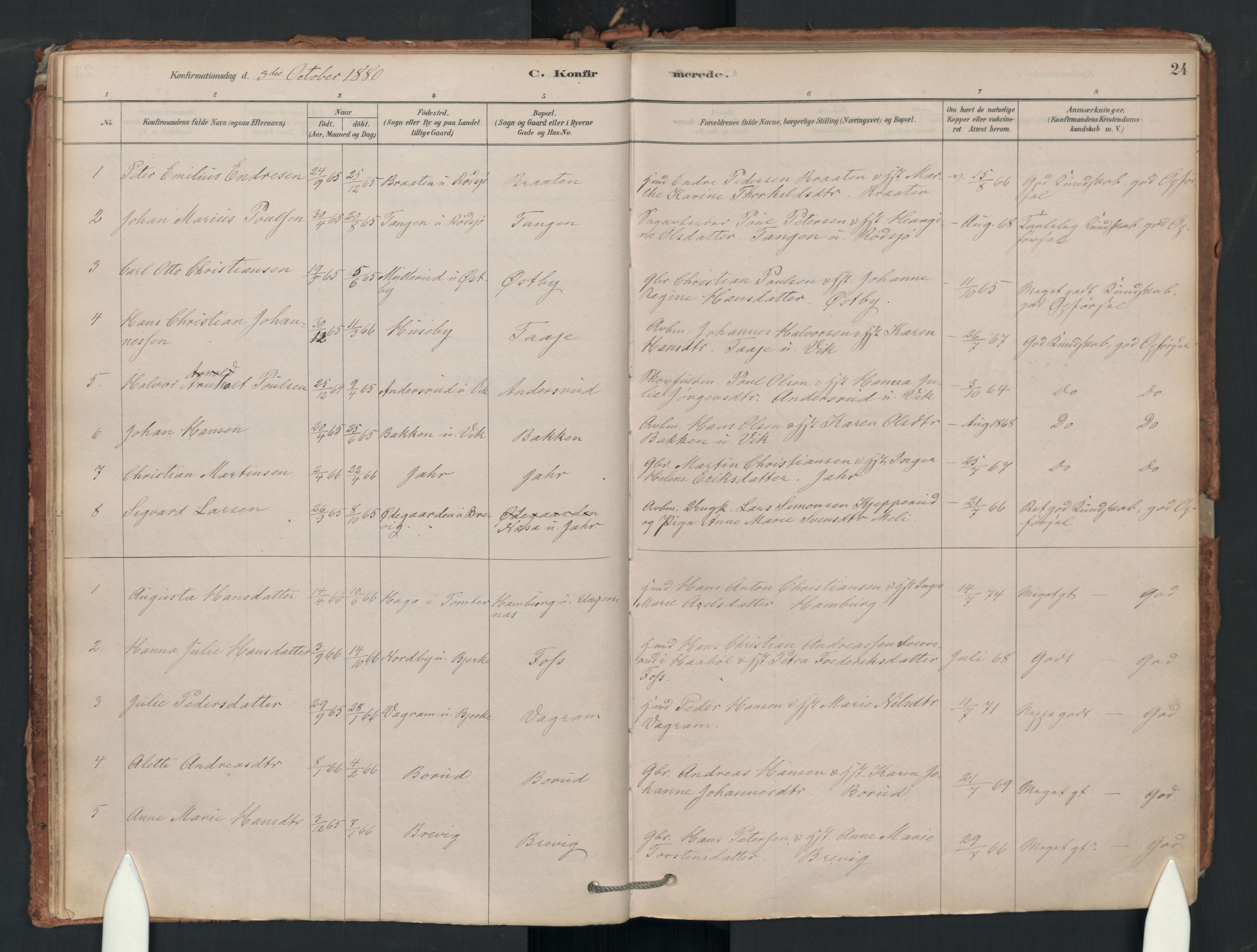 Enebakk prestekontor Kirkebøker, SAO/A-10171c/F/Fa/L0018: Parish register (official) no. I 18, 1877-1930, p. 24