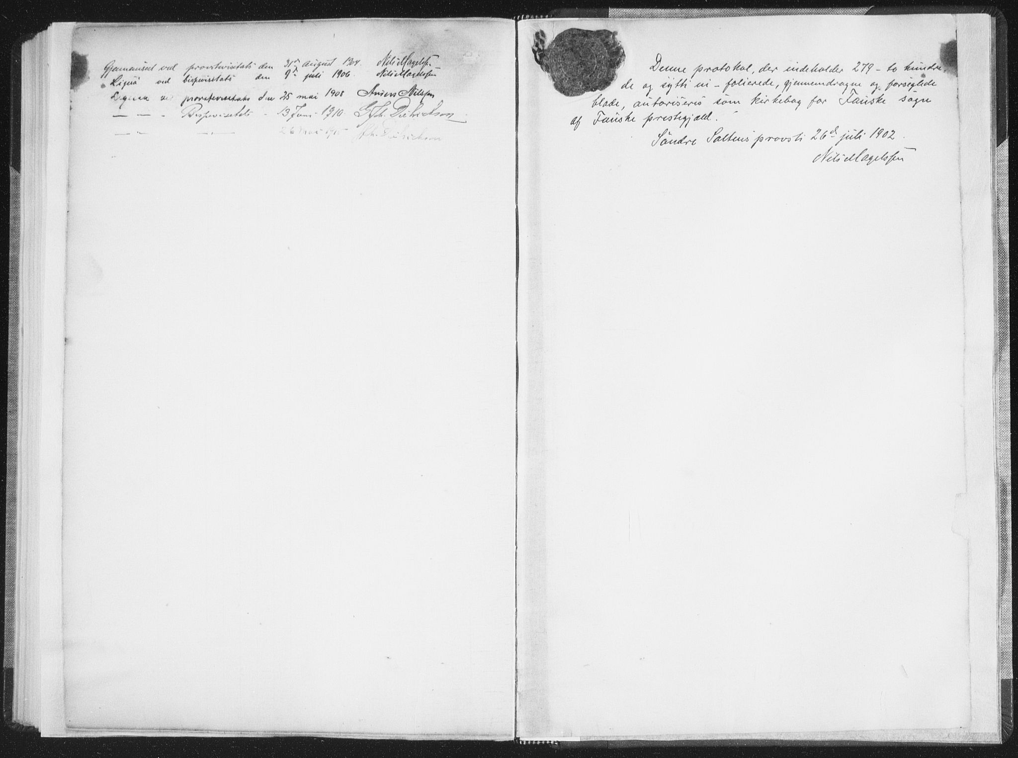 Ministerialprotokoller, klokkerbøker og fødselsregistre - Nordland, SAT/A-1459/850/L0711: Curate's parish register no. 850B01, 1902-1915