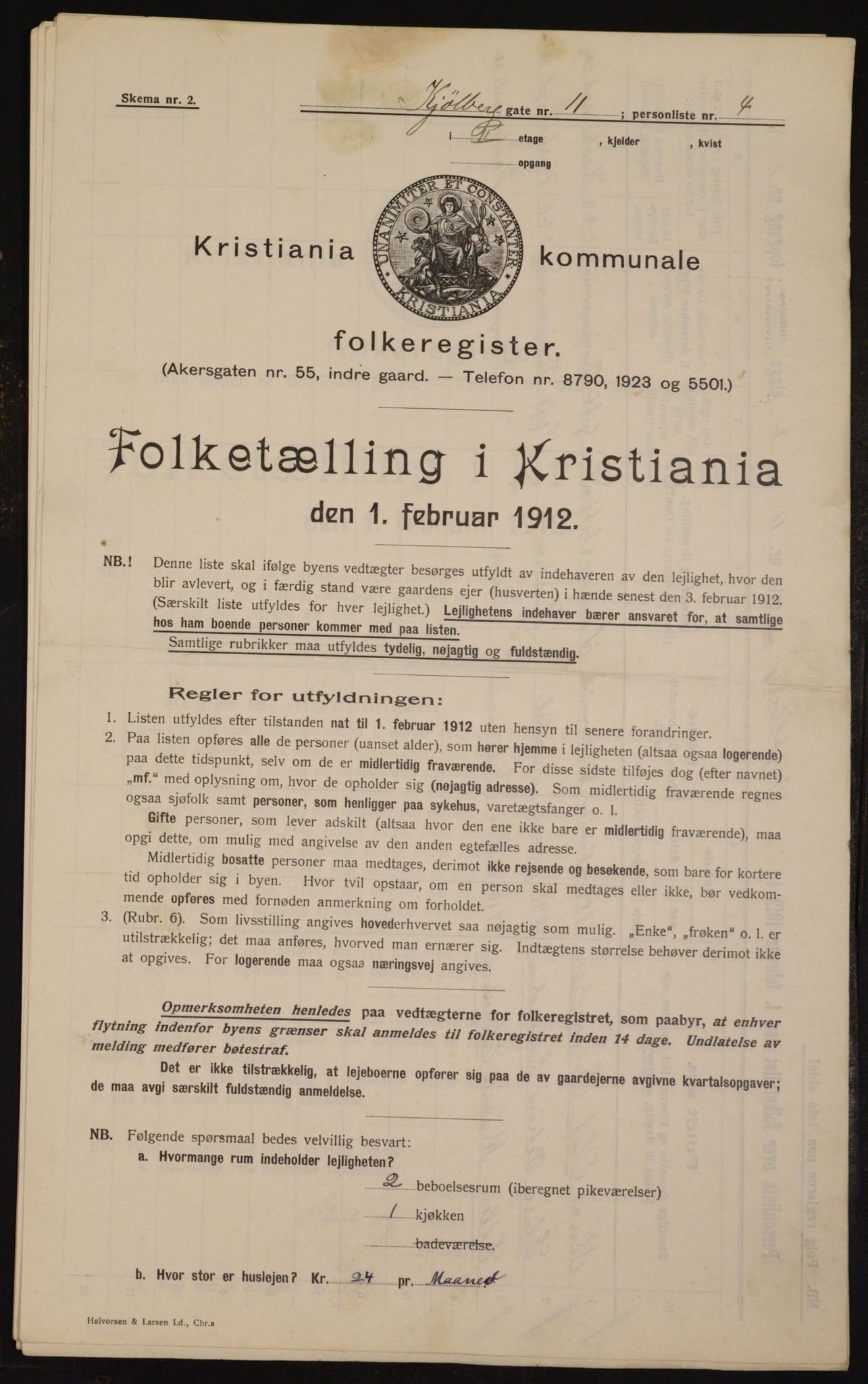 OBA, Municipal Census 1912 for Kristiania, 1912, p. 51765