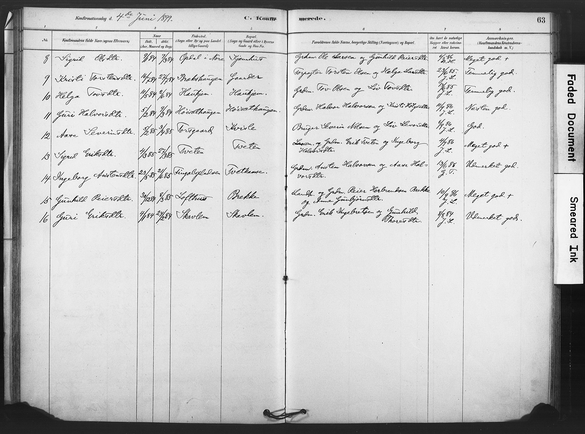 Rollag kirkebøker, AV/SAKO-A-240/F/Fb/L0001: Parish register (official) no. II 1, 1878-1899, p. 63