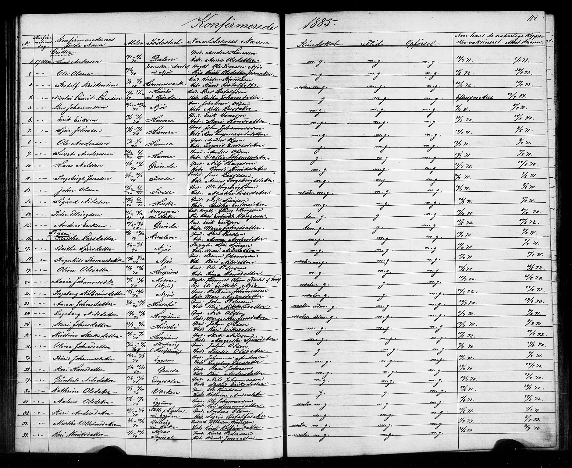 Leikanger sokneprestembete, SAB/A-81001: Parish register (copy) no. A 1, 1873-1916, p. 118