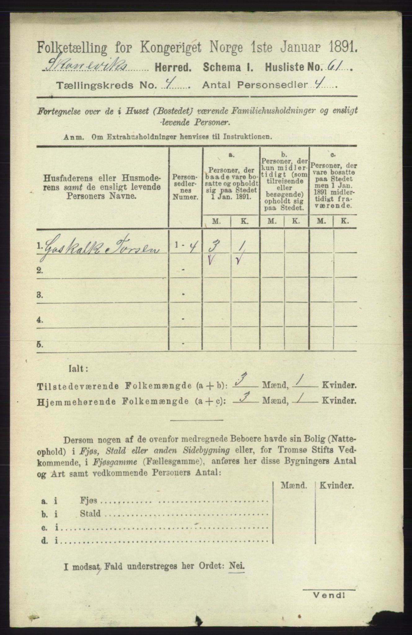 RA, 1891 census for 1212 Skånevik, 1891, p. 840