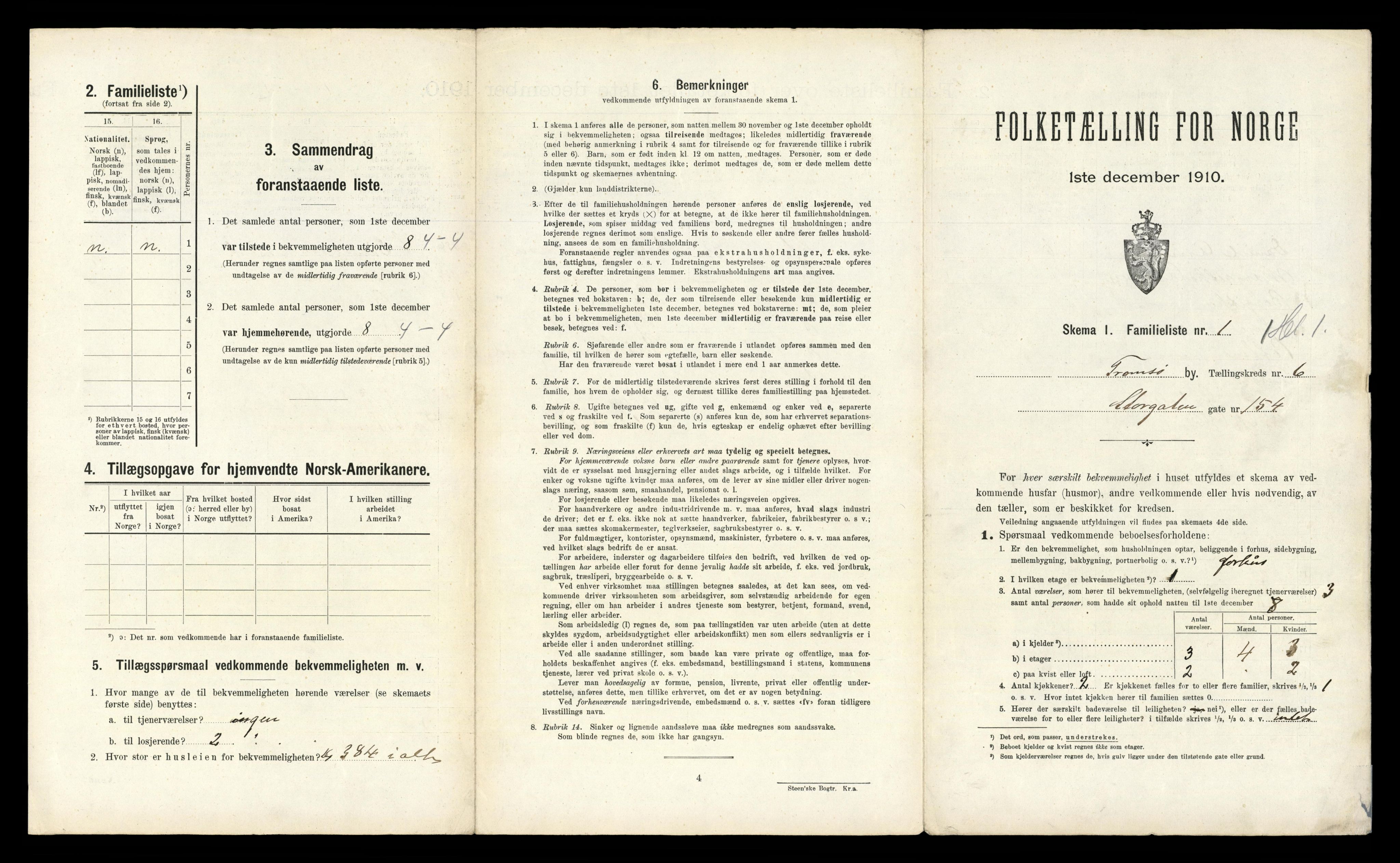 RA, 1910 census for Tromsø, 1910, p. 3978