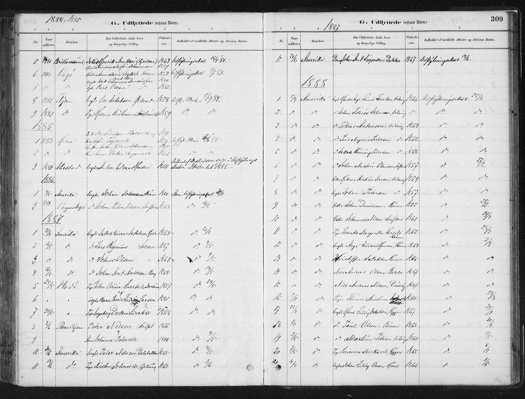 Ministerialprotokoller, klokkerbøker og fødselsregistre - Sør-Trøndelag, SAT/A-1456/659/L0739: Parish register (official) no. 659A09, 1879-1893, p. 309