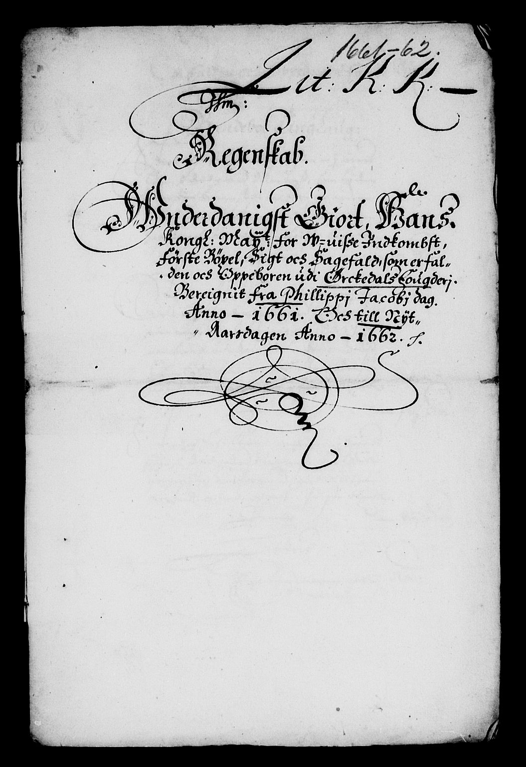 Rentekammeret inntil 1814, Reviderte regnskaper, Lensregnskaper, RA/EA-5023/R/Rb/Rbw/L0148: Trondheim len, 1661