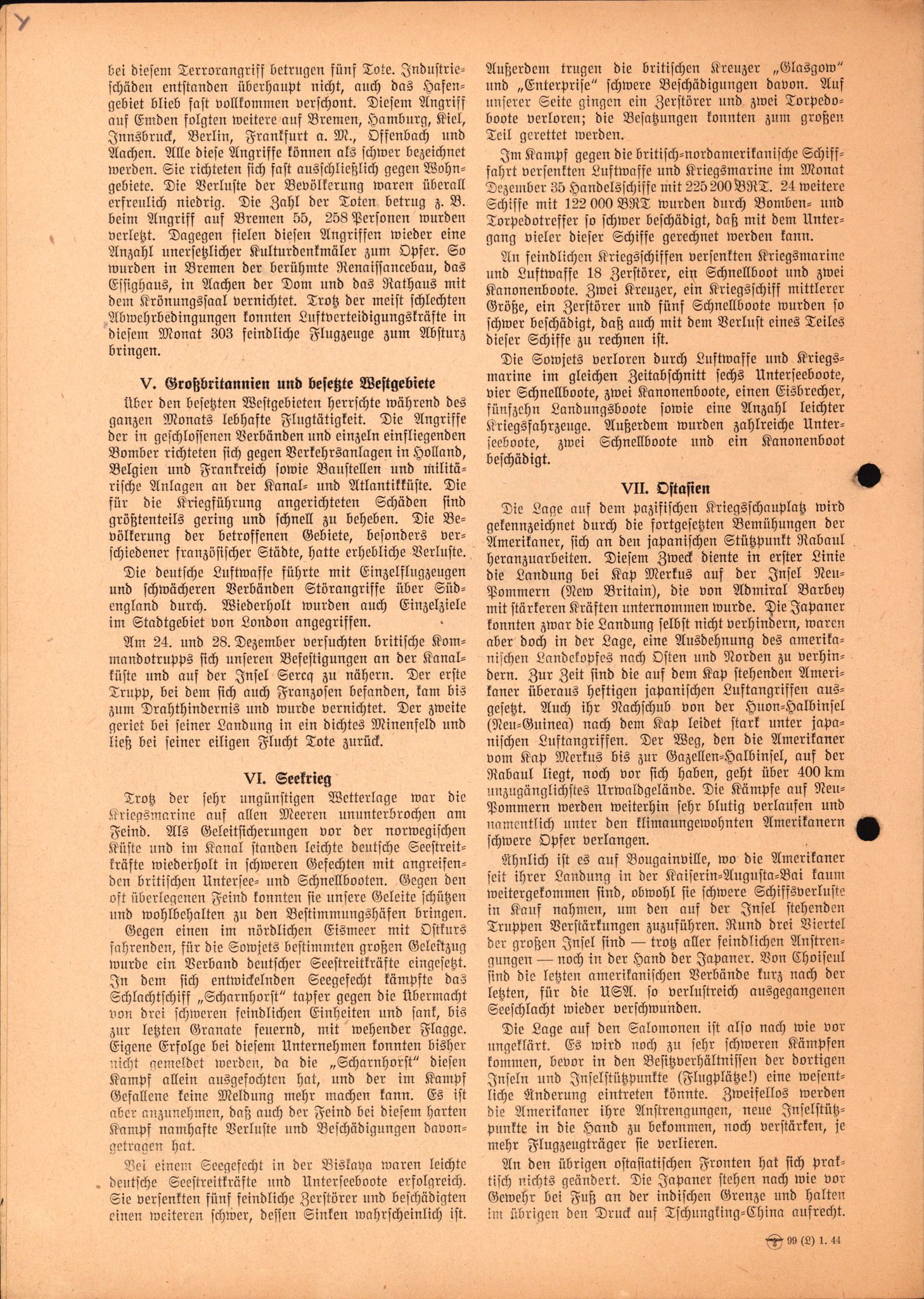 Forsvarets Overkommando. 2 kontor. Arkiv 11.4. Spredte tyske arkivsaker, AV/RA-RAFA-7031/D/Dar/Dara/L0021: Nachrichten des OKW, 1943-1945, p. 150