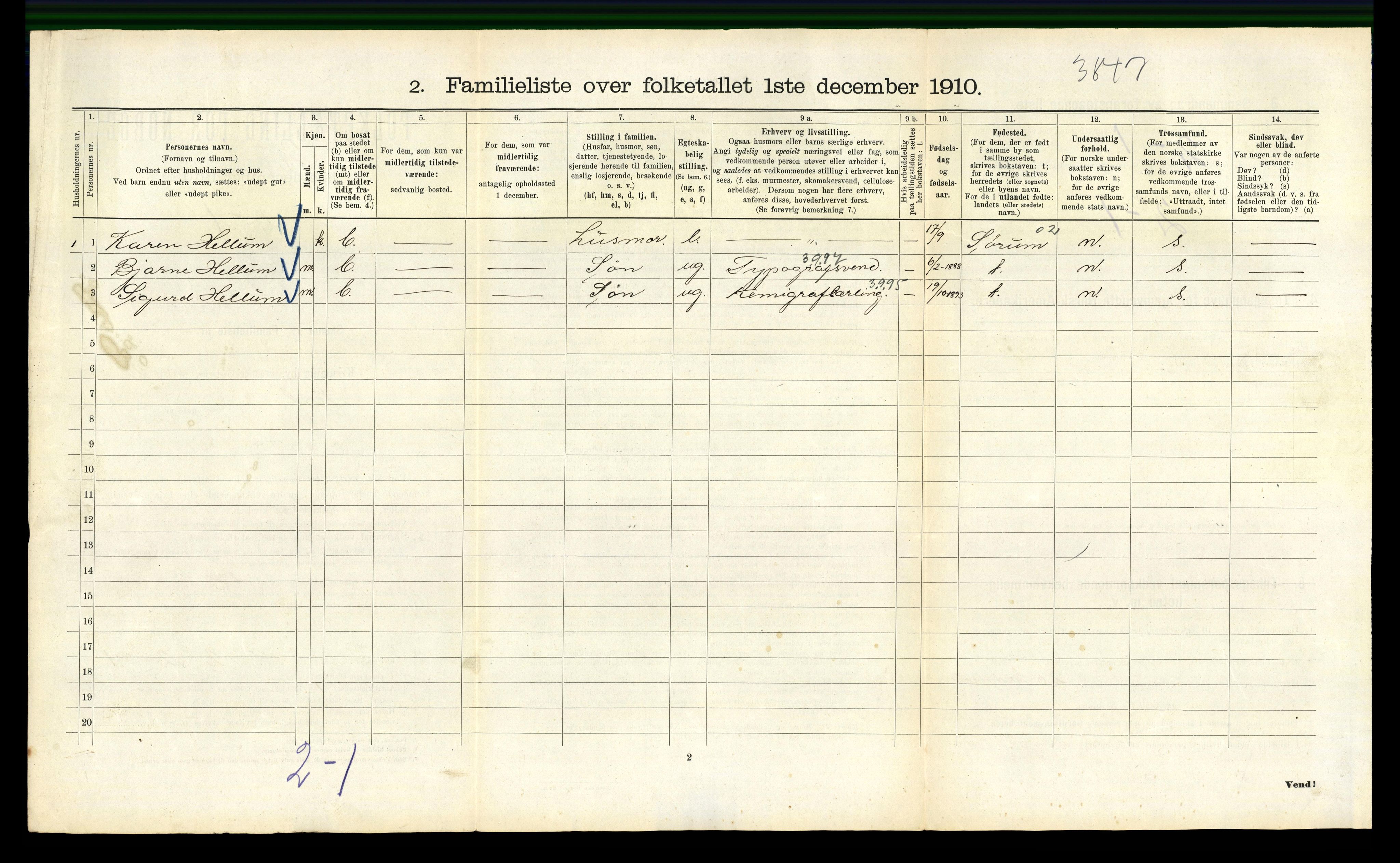 RA, 1910 census for Kristiania, 1910, p. 55614