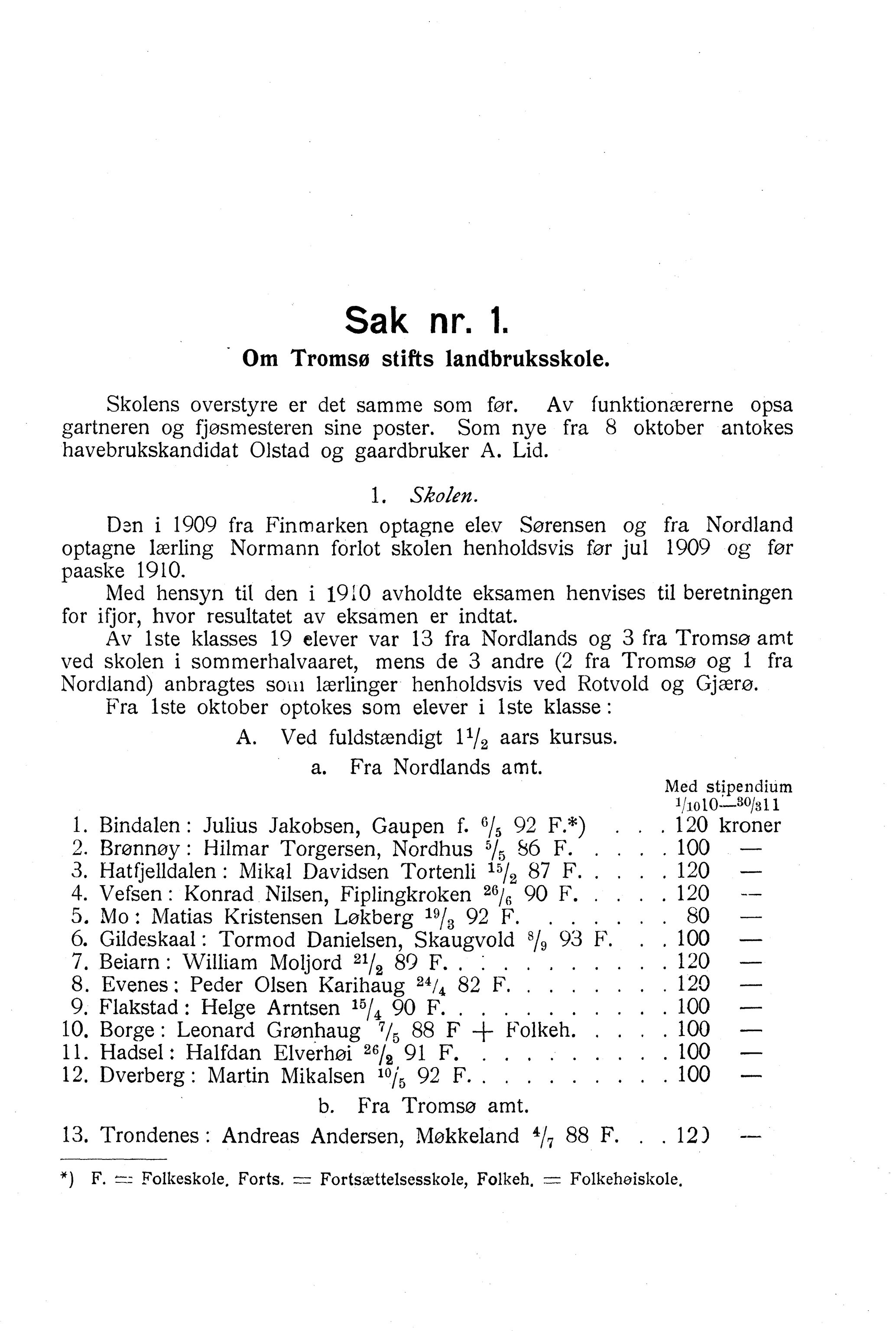 Nordland Fylkeskommune. Fylkestinget, AIN/NFK-17/176/A/Ac/L0034: Fylkestingsforhandlinger 1911, 1911