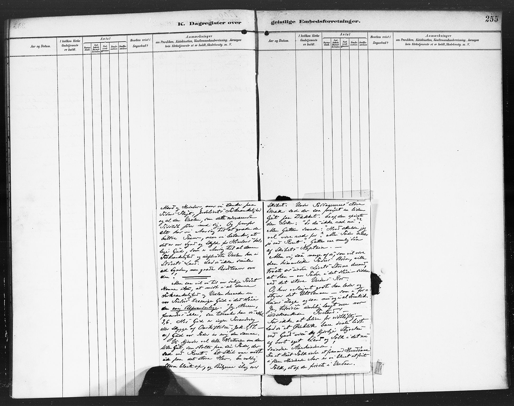 Rødenes prestekontor Kirkebøker, AV/SAO-A-2005/F/Fa/L0010: Parish register (official) no. I 10, 1890-1900, p. 255