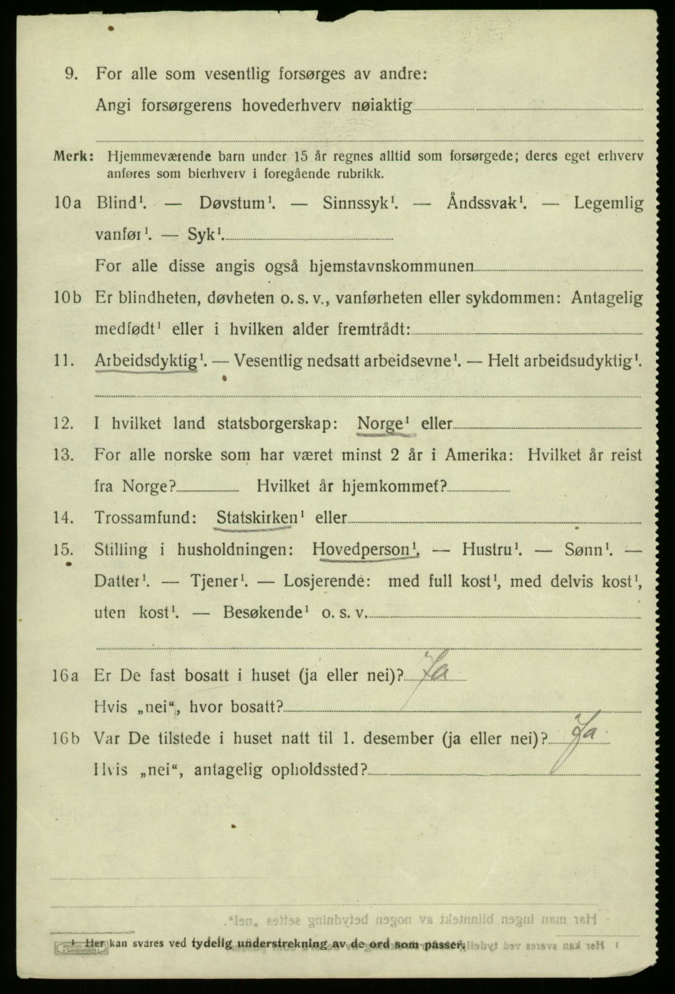 SAB, 1920 census for Fana, 1920, p. 5484