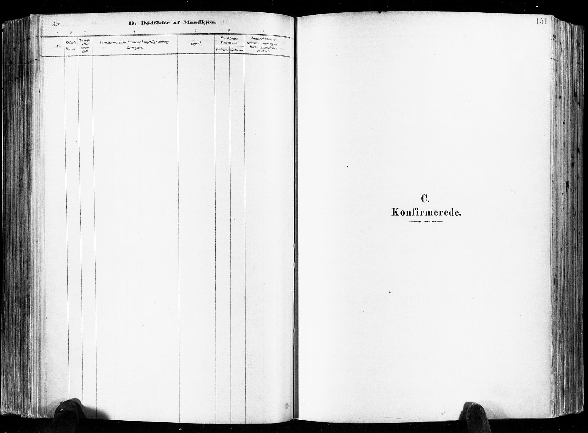 Skien kirkebøker, SAKO/A-302/F/Fa/L0009: Parish register (official) no. 9, 1878-1890, p. 151