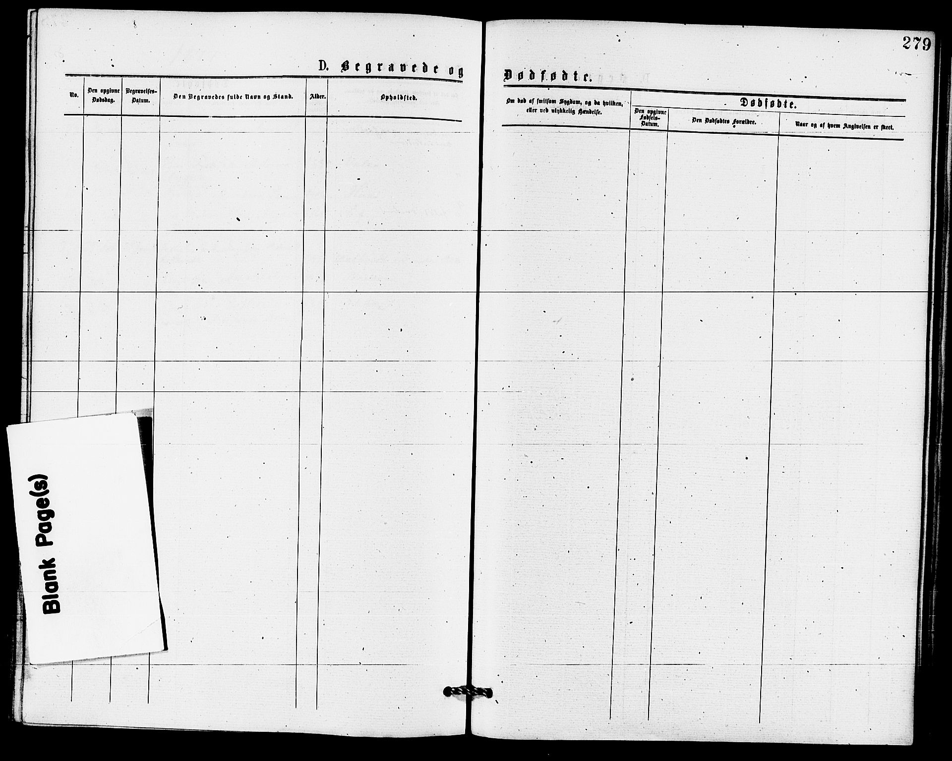 Sem kirkebøker, AV/SAKO-A-5/F/Fa/L0009: Parish register (official) no. I 9, 1874-1877, p. 279