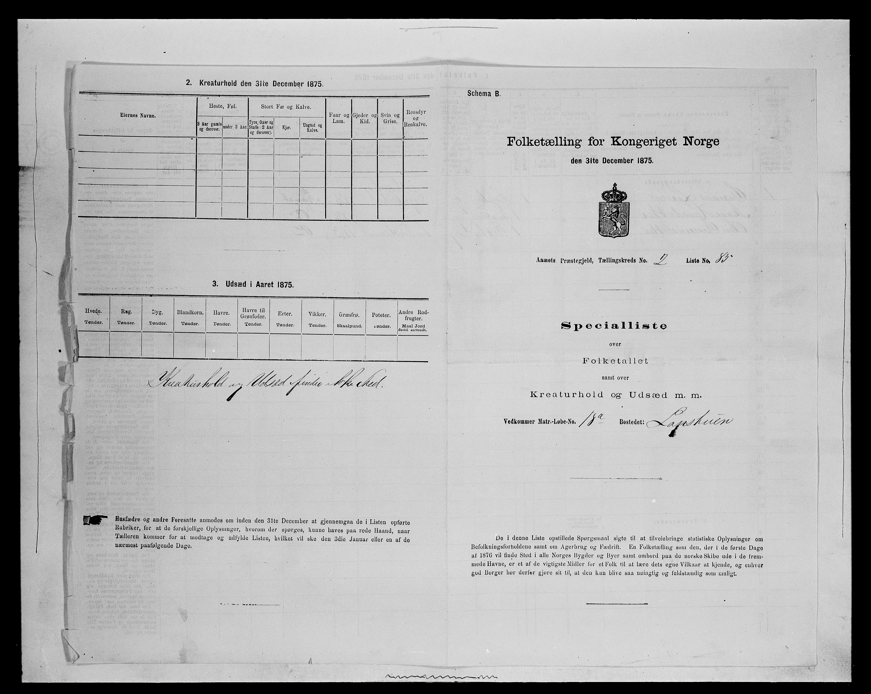 SAH, 1875 census for 0429P Åmot, 1875, p. 455