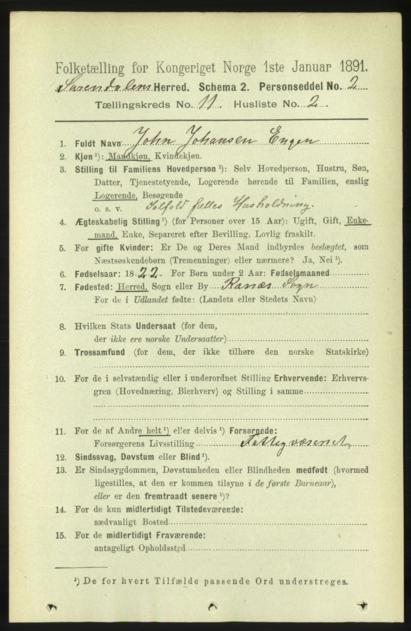 RA, 1891 census for 1566 Surnadal, 1891, p. 2680