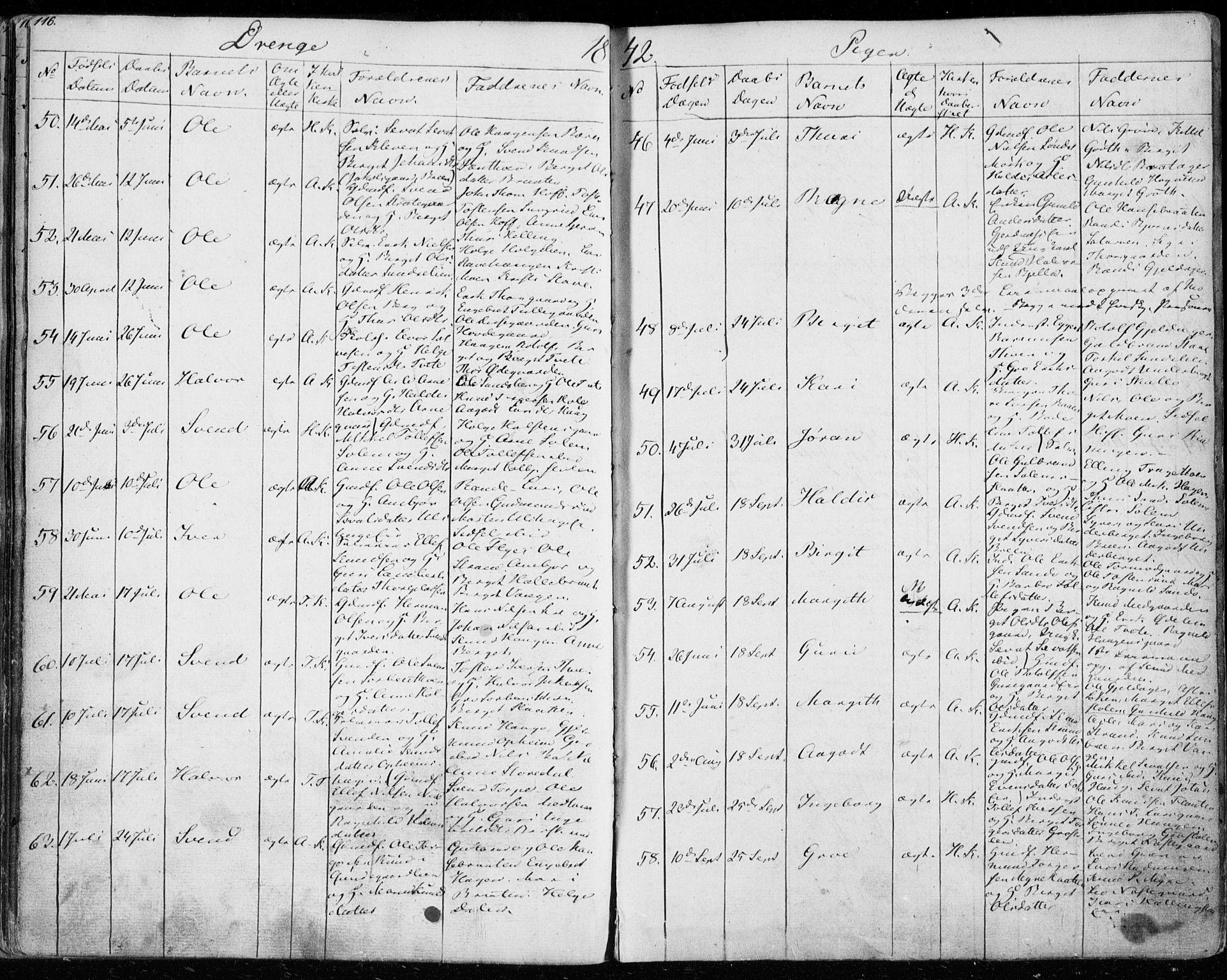 Ål kirkebøker, SAKO/A-249/F/Fa/L0005: Parish register (official) no. I 5, 1825-1848, p. 116