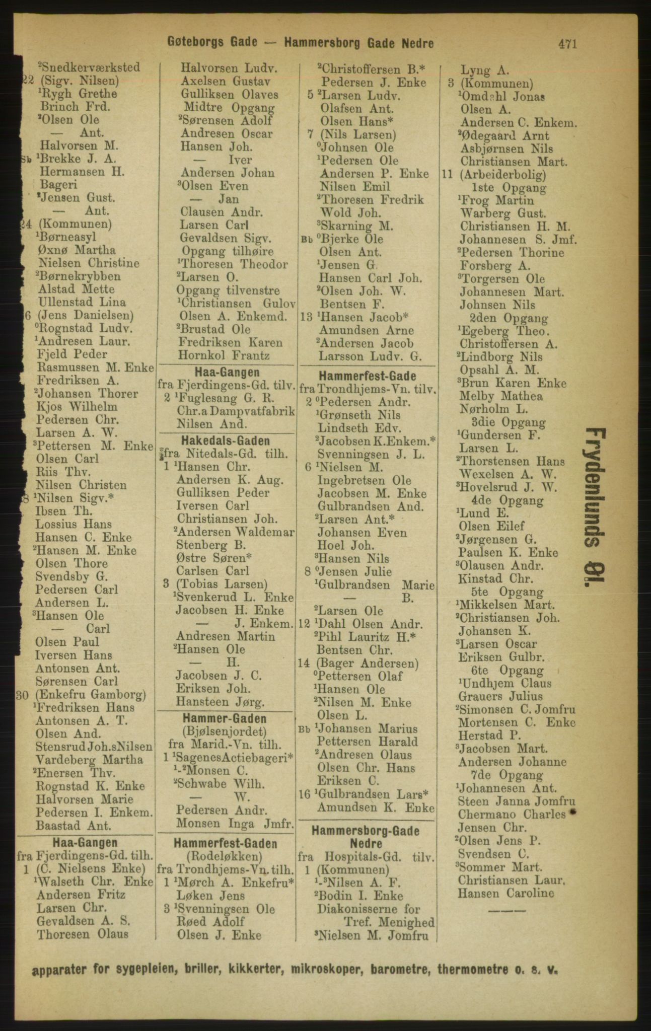 Kristiania/Oslo adressebok, PUBL/-, 1889, p. 471