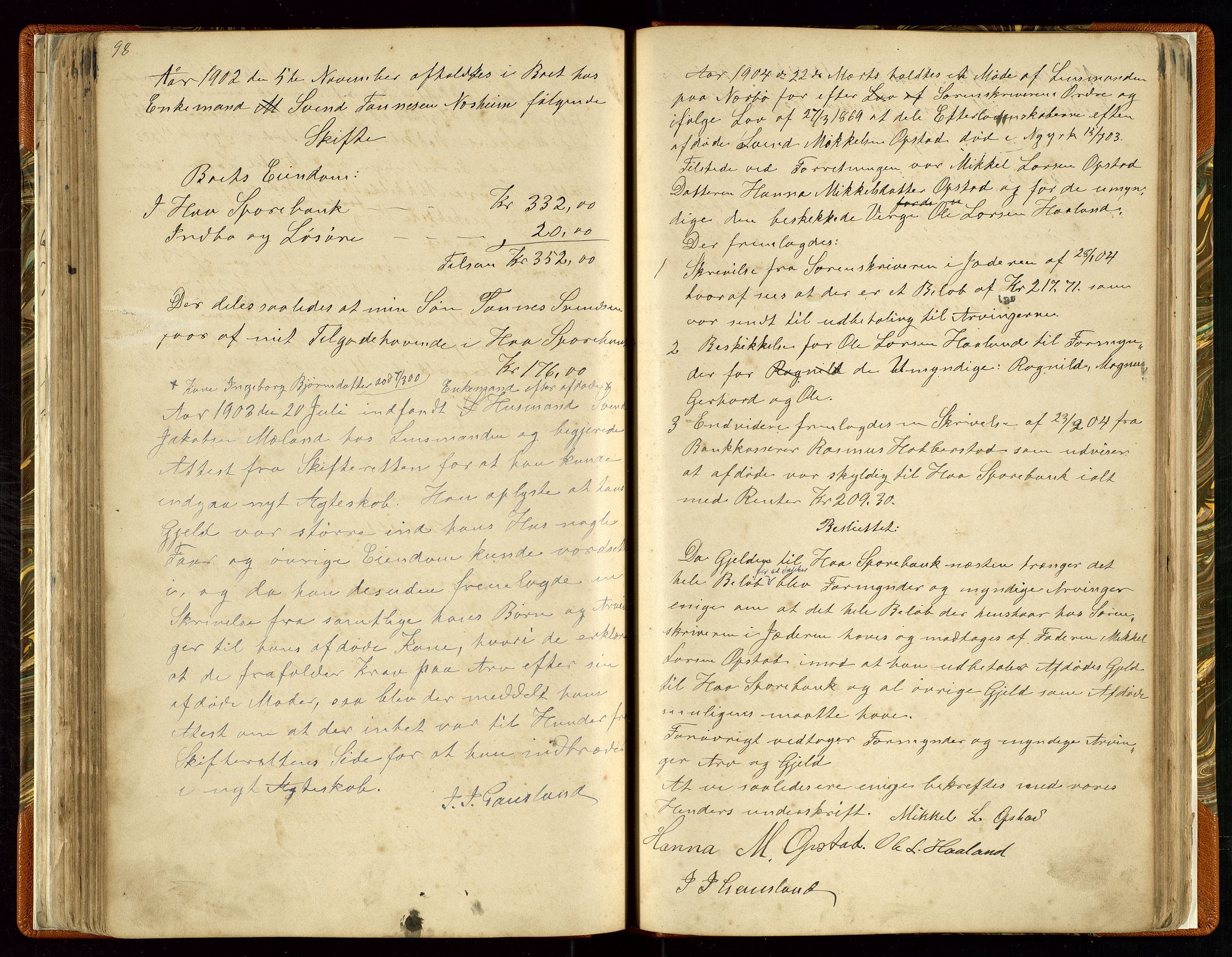 Hå lensmannskontor, AV/SAST-A-100456/Gga/L0001: Dødsfallsprotokoll, 1890-1902, p. 98